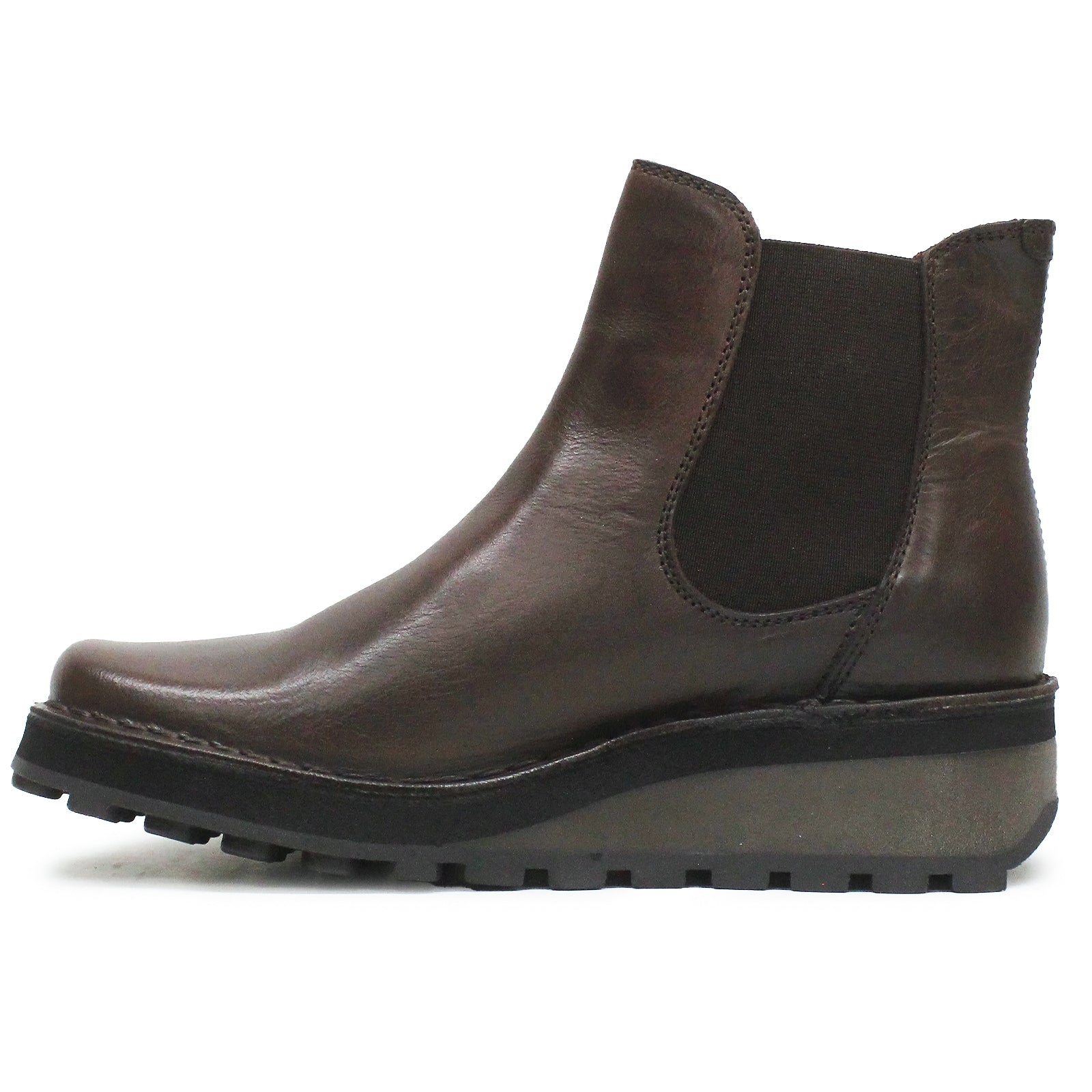 Fly London HUUD148FLY Rug Leather Womens Boots#color_dark brown