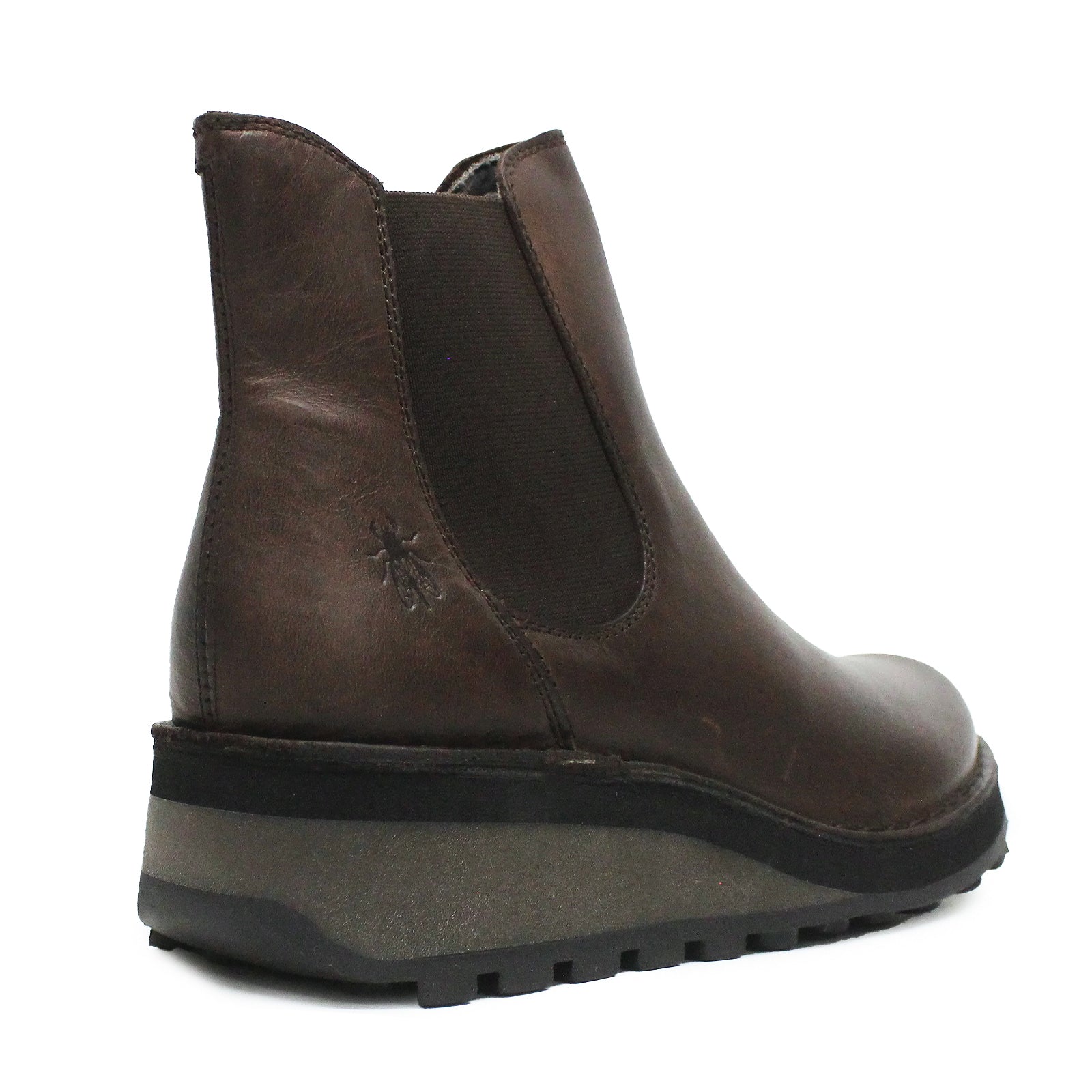 Fly London HUUD148FLY Rug Leather Womens Boots#color_dark brown
