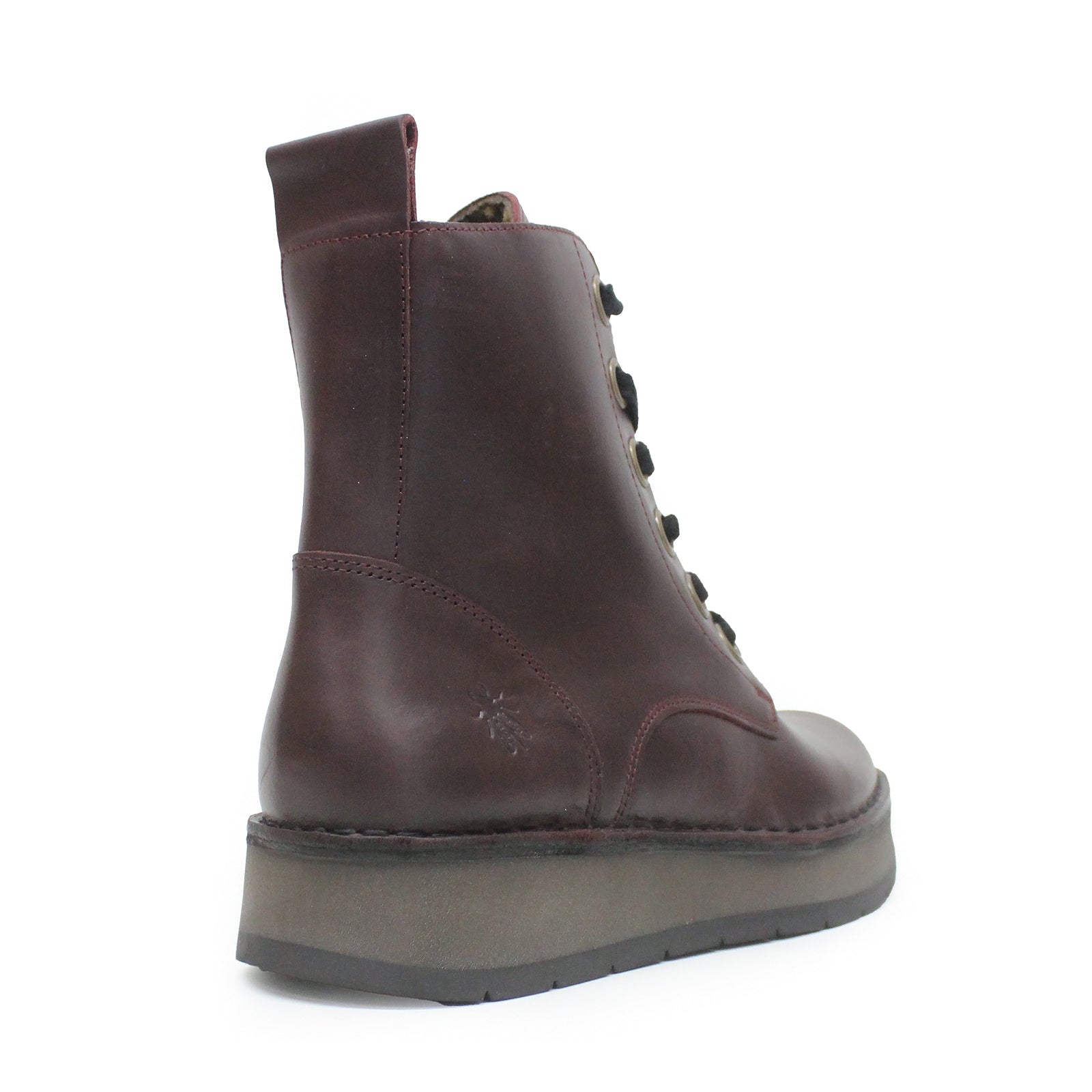 Fly London REIG201FLY Rug Leather Womens Boots#color_wine