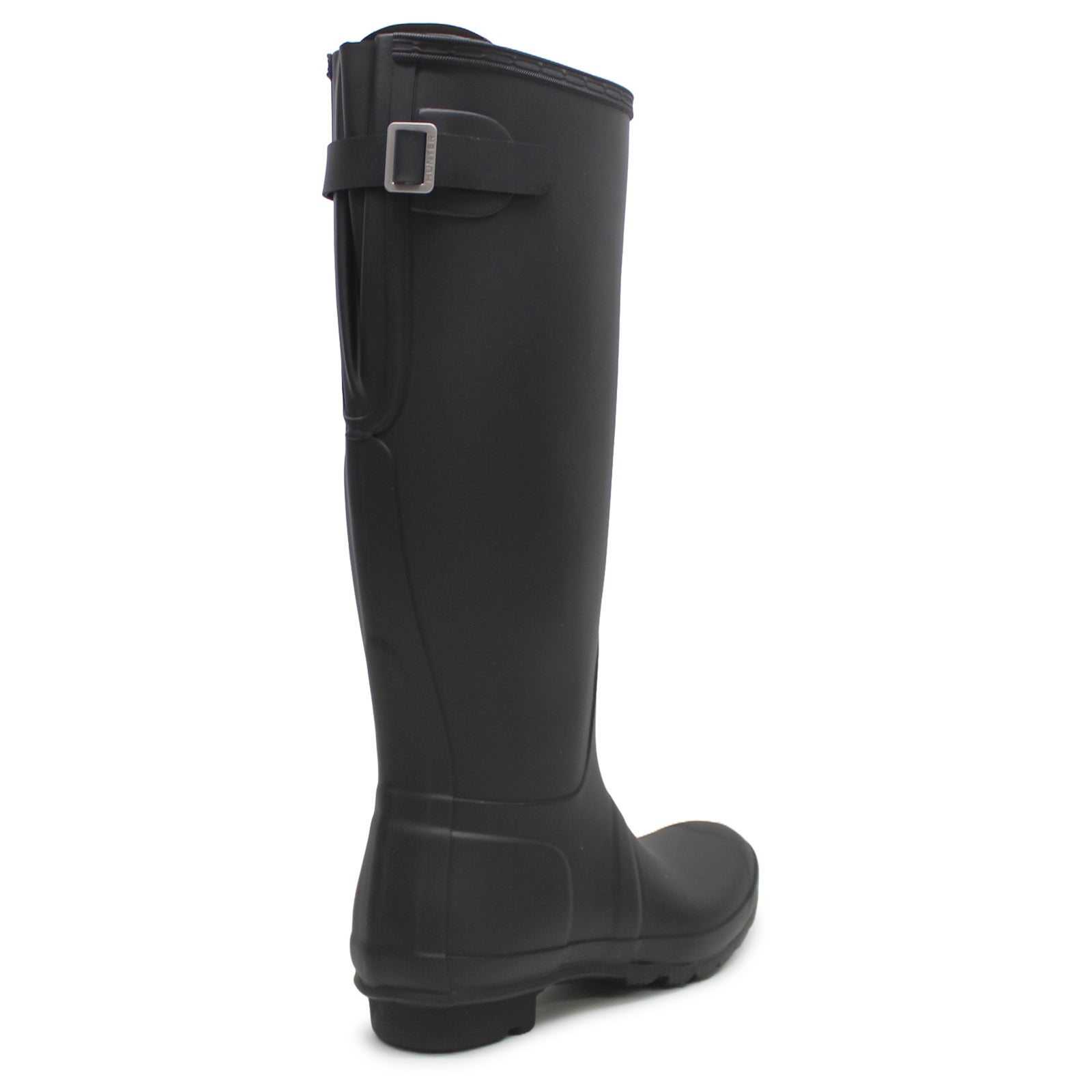 Hunter Original Back Adjustable Rubber Women's Tall Wellington Boots#color_black