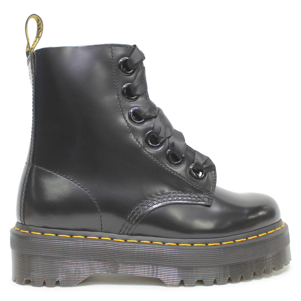 Dr. Martens Womens Boots Molly Casual Ankle Platform Leather - UK 8