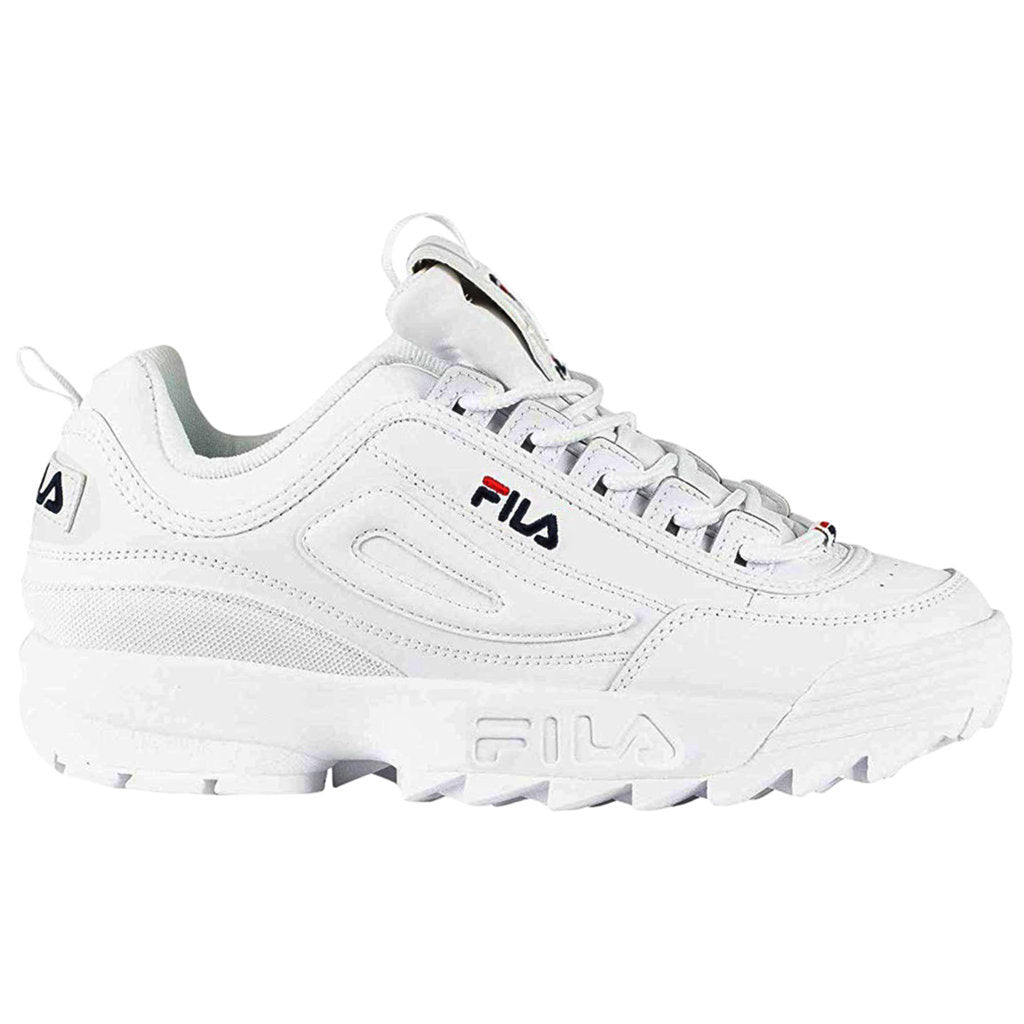 Fila Unisex Trainers Disruptor II Premium Womens Mens Cool Leather Synthetic - UK 7.5