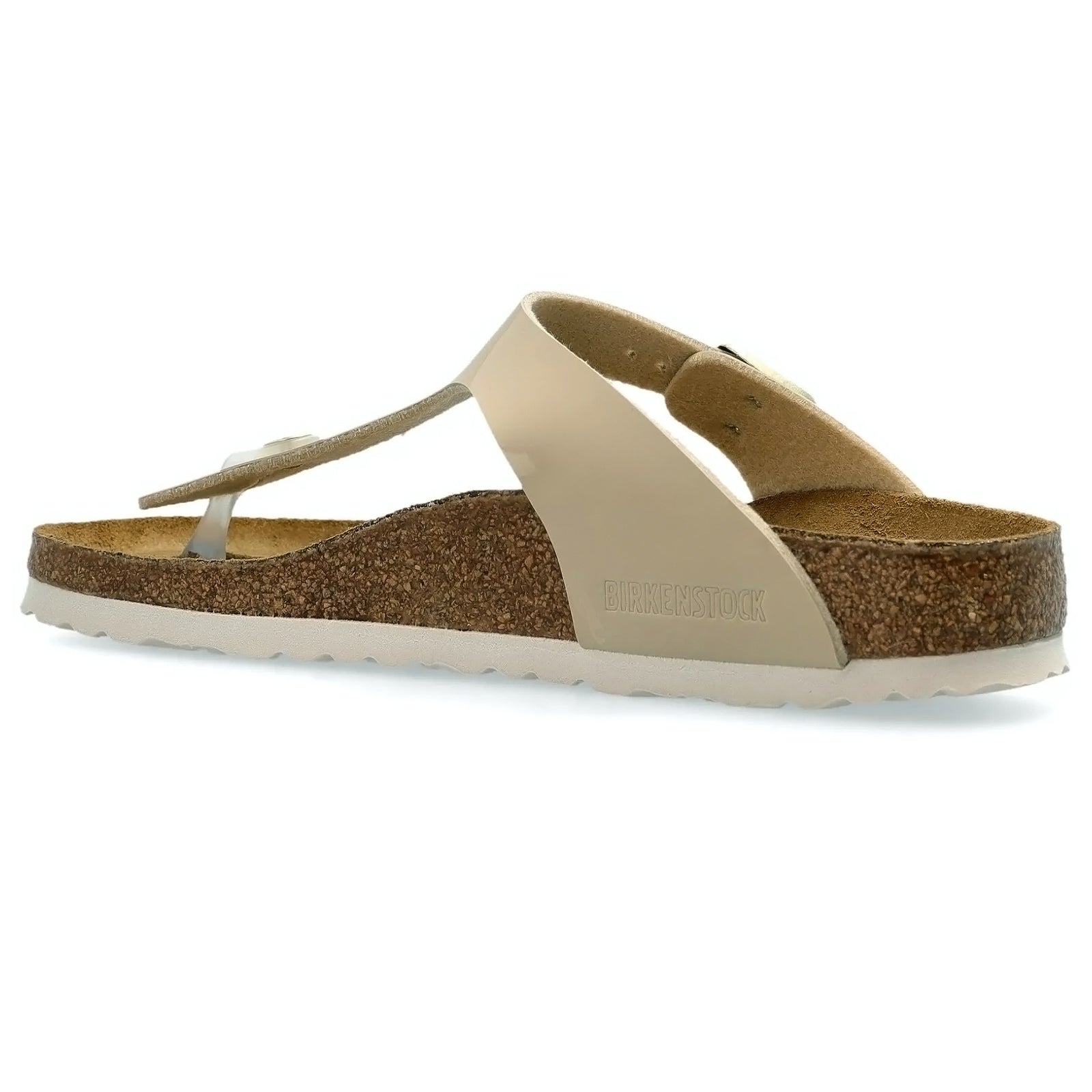 Birkenstock Gizeh Birko-Flor Patent Unisex Sandals#color_sand