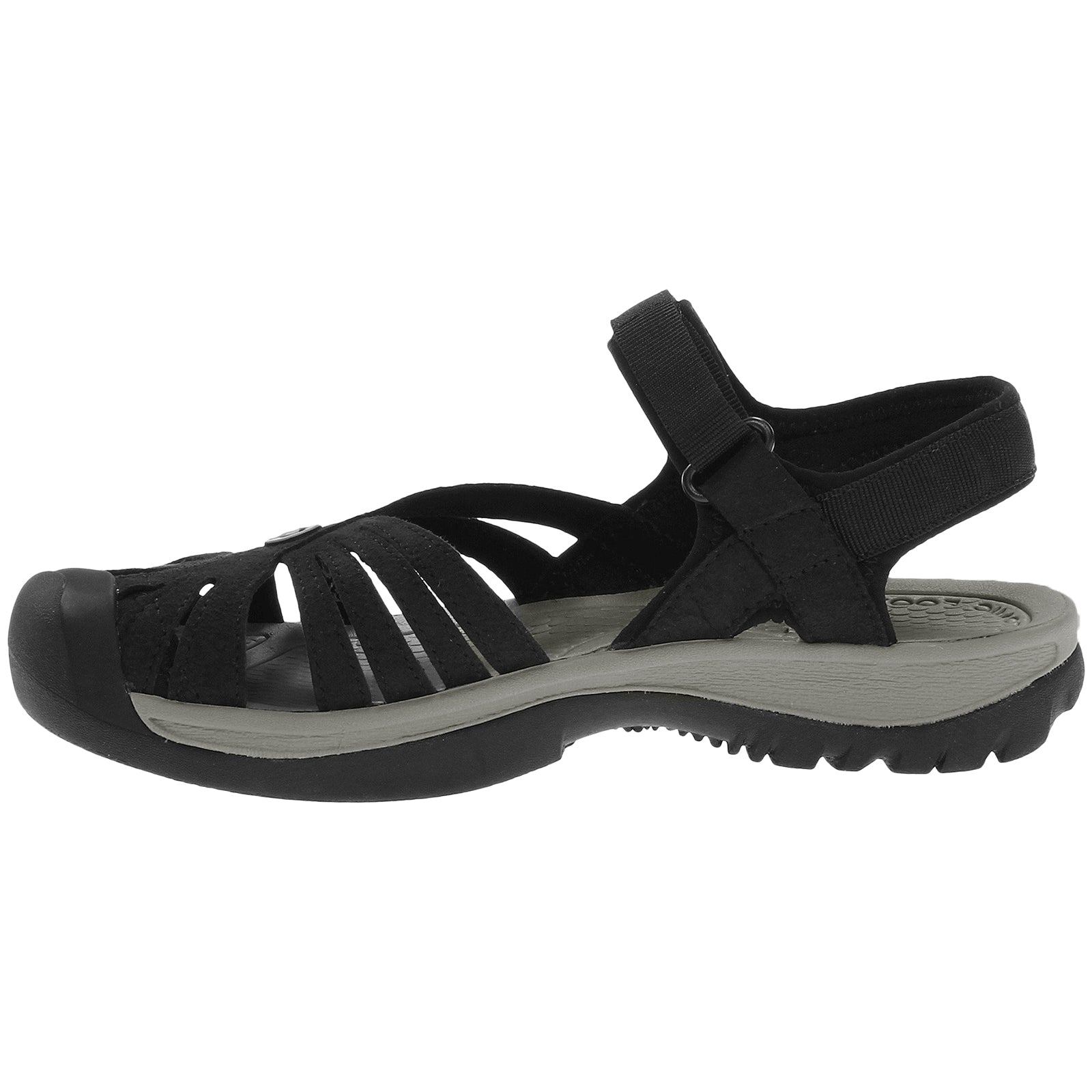 Keen Rose Textile Womens Sandals#color_black neutral grey