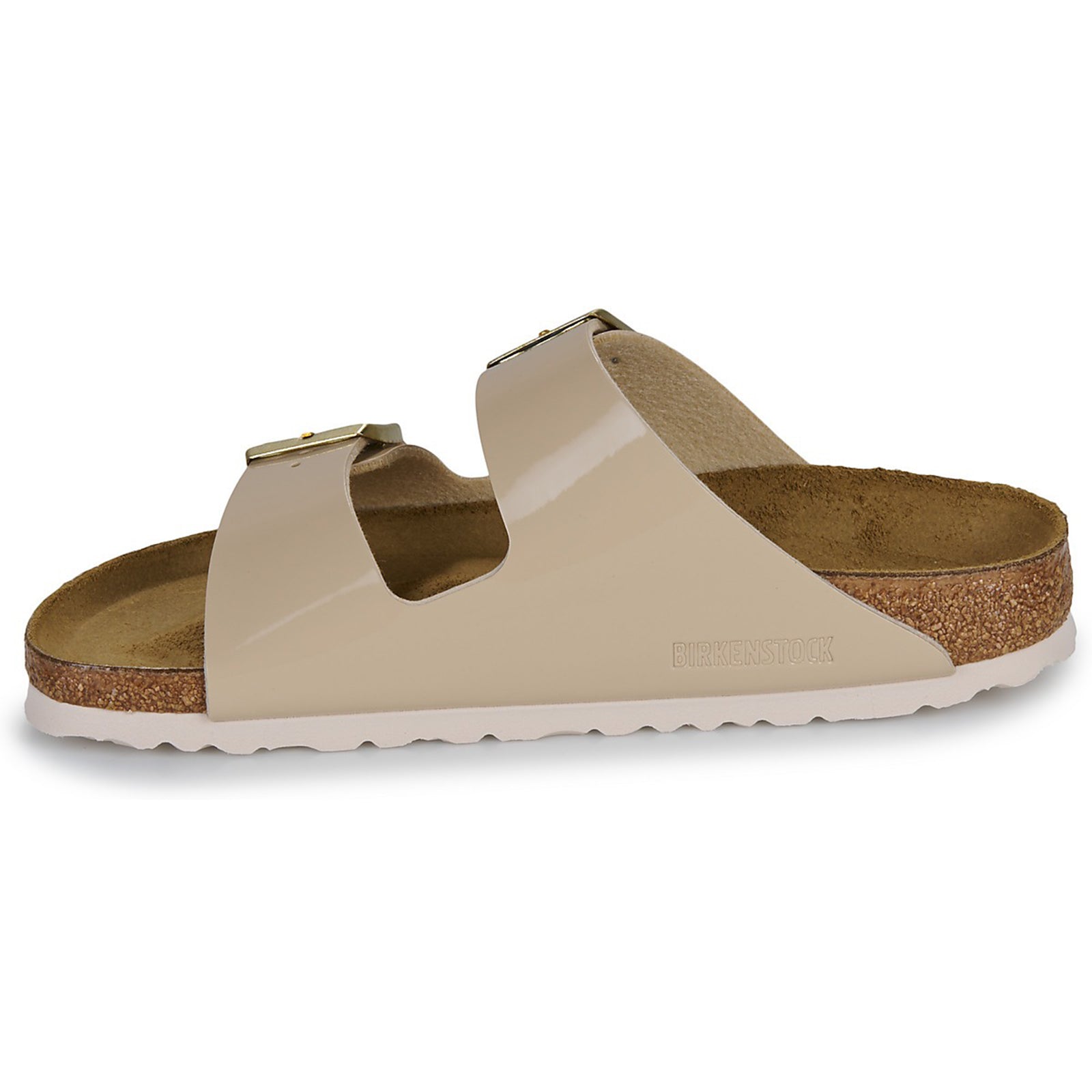 Birkenstock Arizona Birko-Flor Patent Unisex Sandals#color_sand