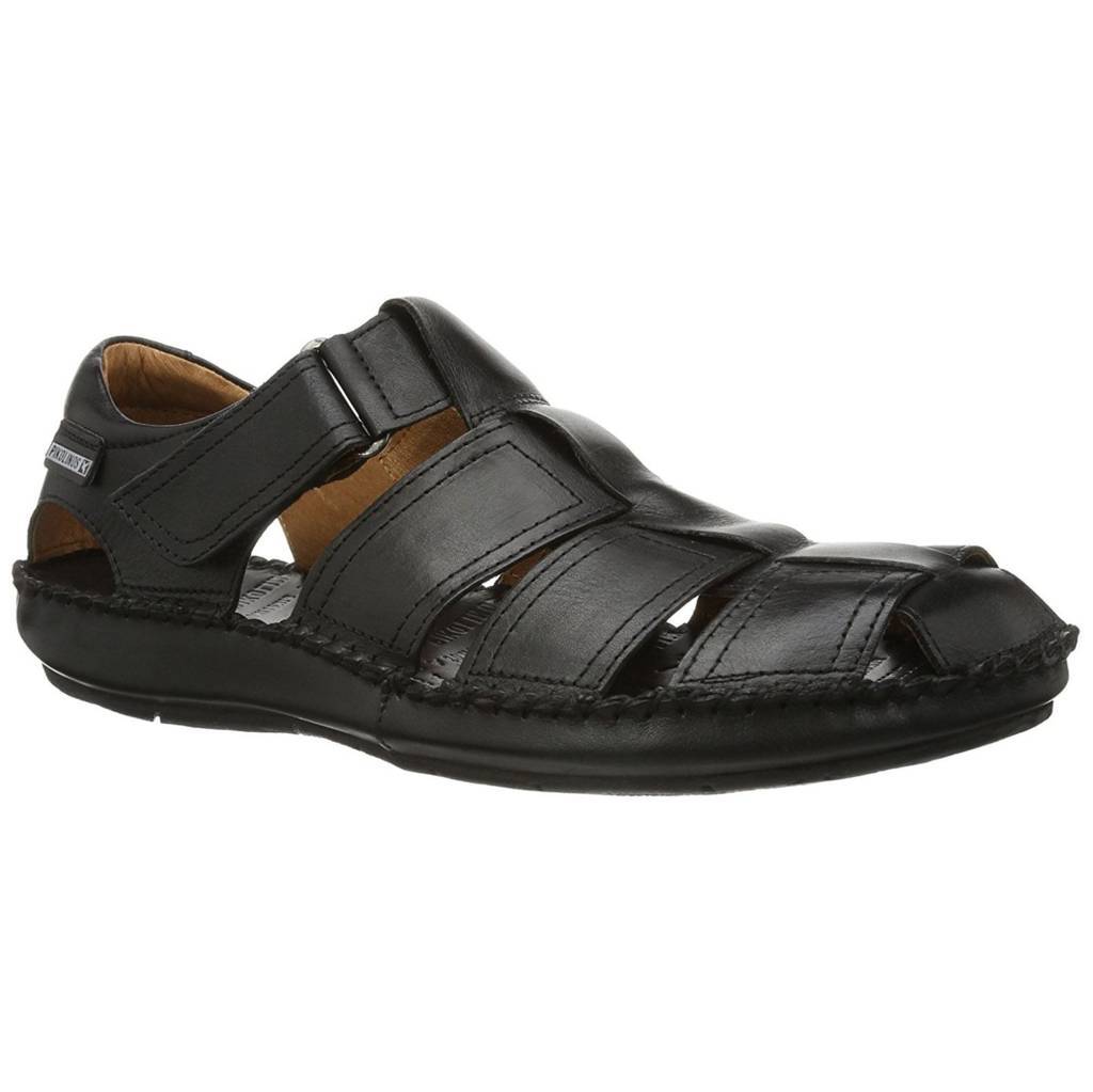 Pikolinos Tarifa 06J-5433 Leather Mens Sandals#color_black