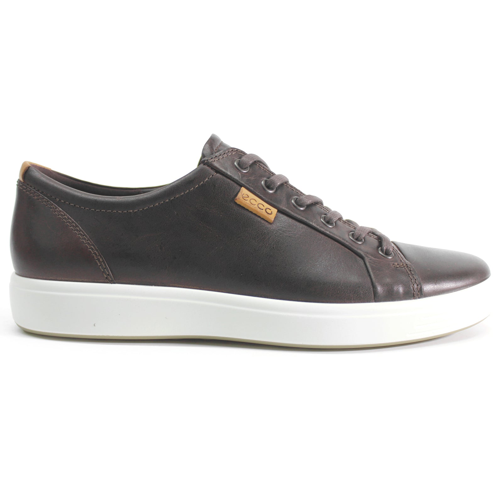Ecco Soft 7 430004 430004-50159 Leather Mens Trainers - Mocha Lion - 45#color_mocha lion