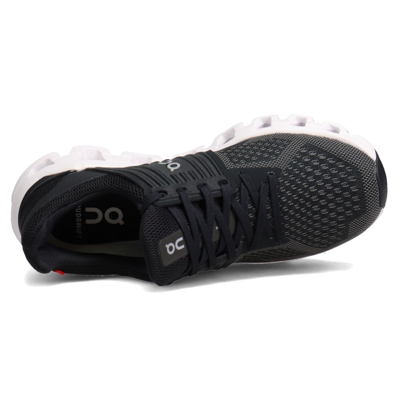 On Running Cloudswift Textile Synthetic Womens Trainers#color_black rock