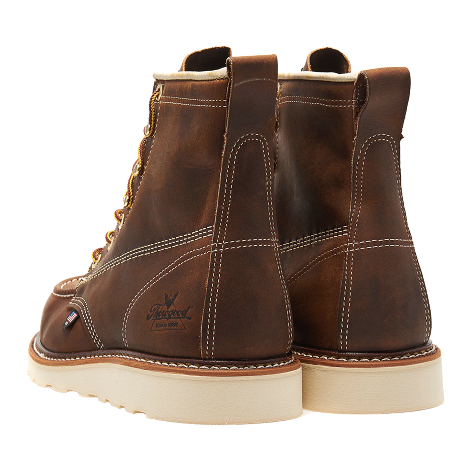 Thorogood 6 Inch Moc Toe Non Safety Leather Mens Boots#color_brown