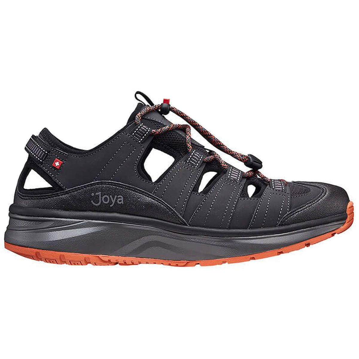 Joya Como II Leather Textile Mens Sandals#color_black