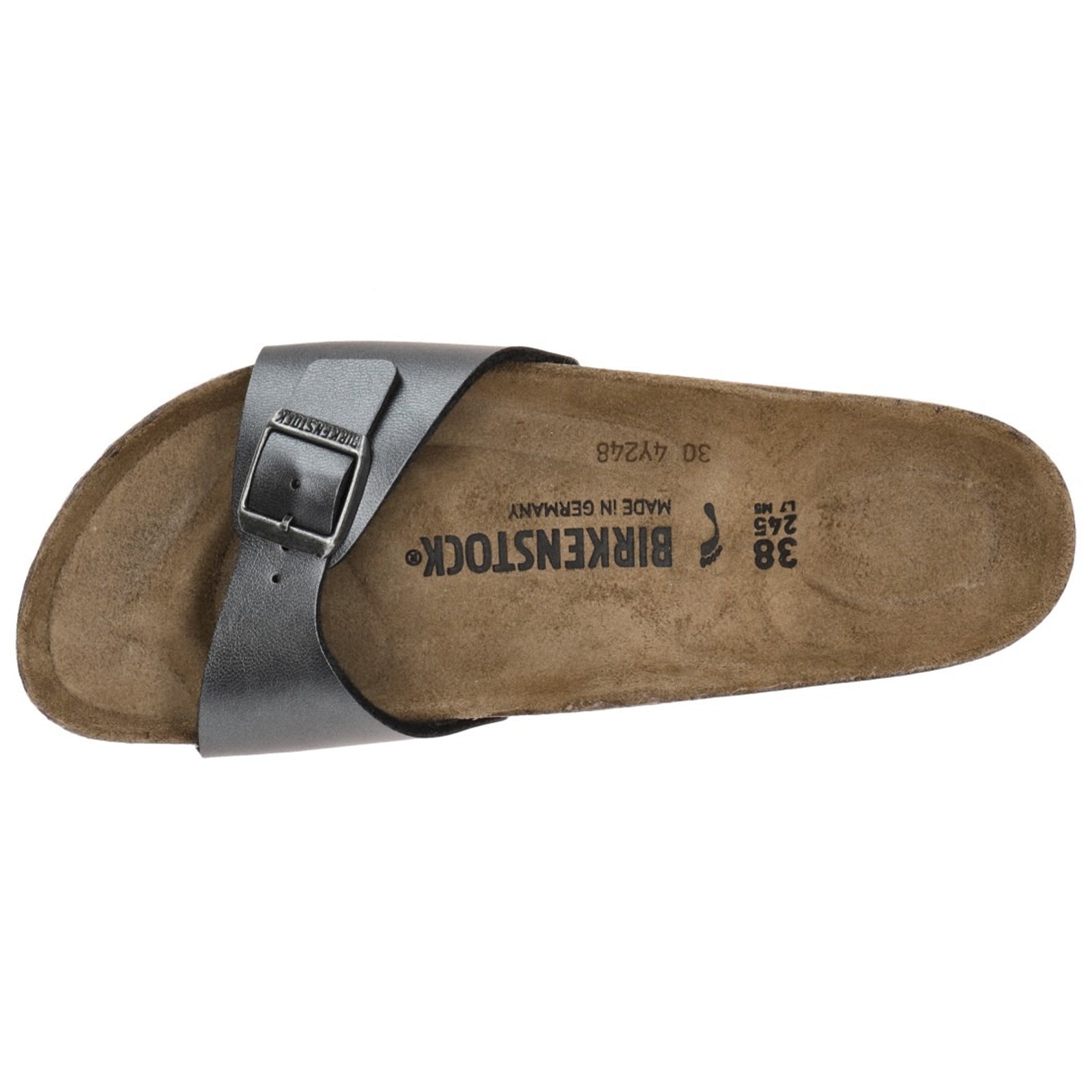 Birkenstock Madrid BS Birko-Flor Unisex Sandals#color_metallic black