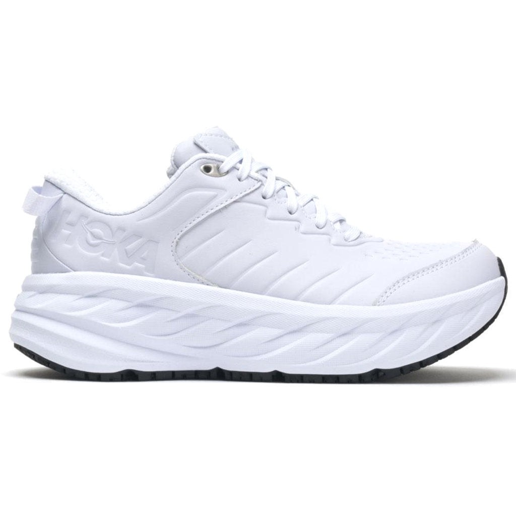 Hoka One One Bondi SR Leather Mens Trainers#color_white