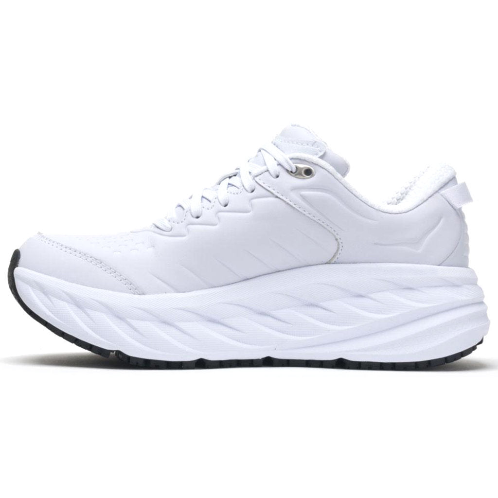 Hoka Bondi SR Leather Men's Running Shoes#color_white