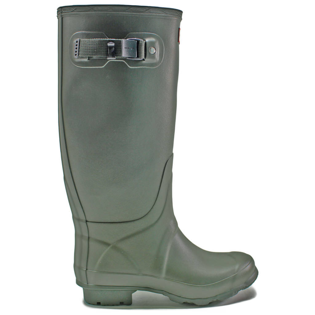 Hunter Field Huntress Rubber Womens Boots#color_dark olive