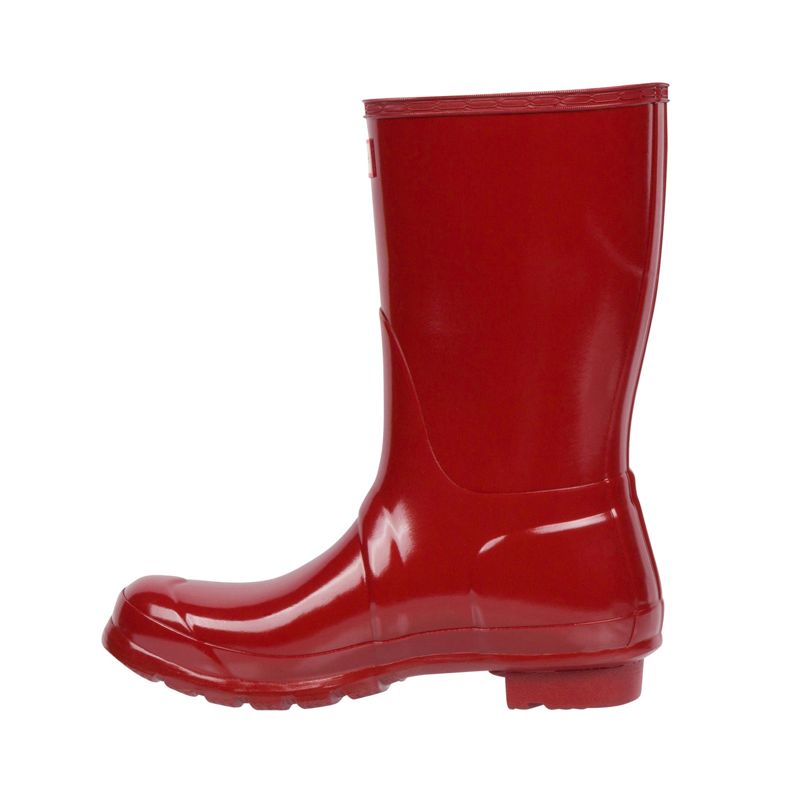 Hunter Original Short Gloss Rubber Womens Boots#color_military red