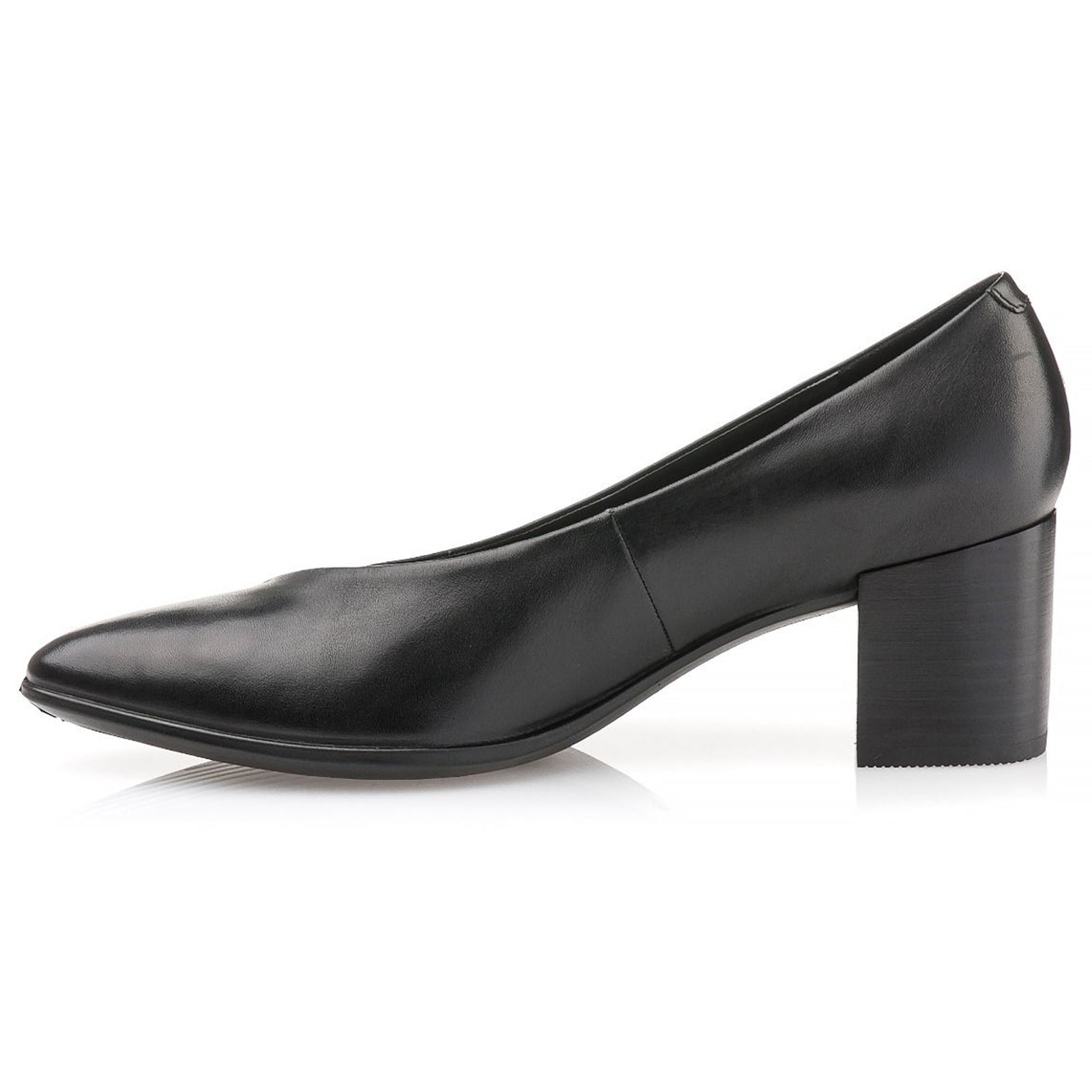 Ecco Shape 45 Pointy Block 262723 262723-01001 Leather Womens Shoes - Black - 40#color_black