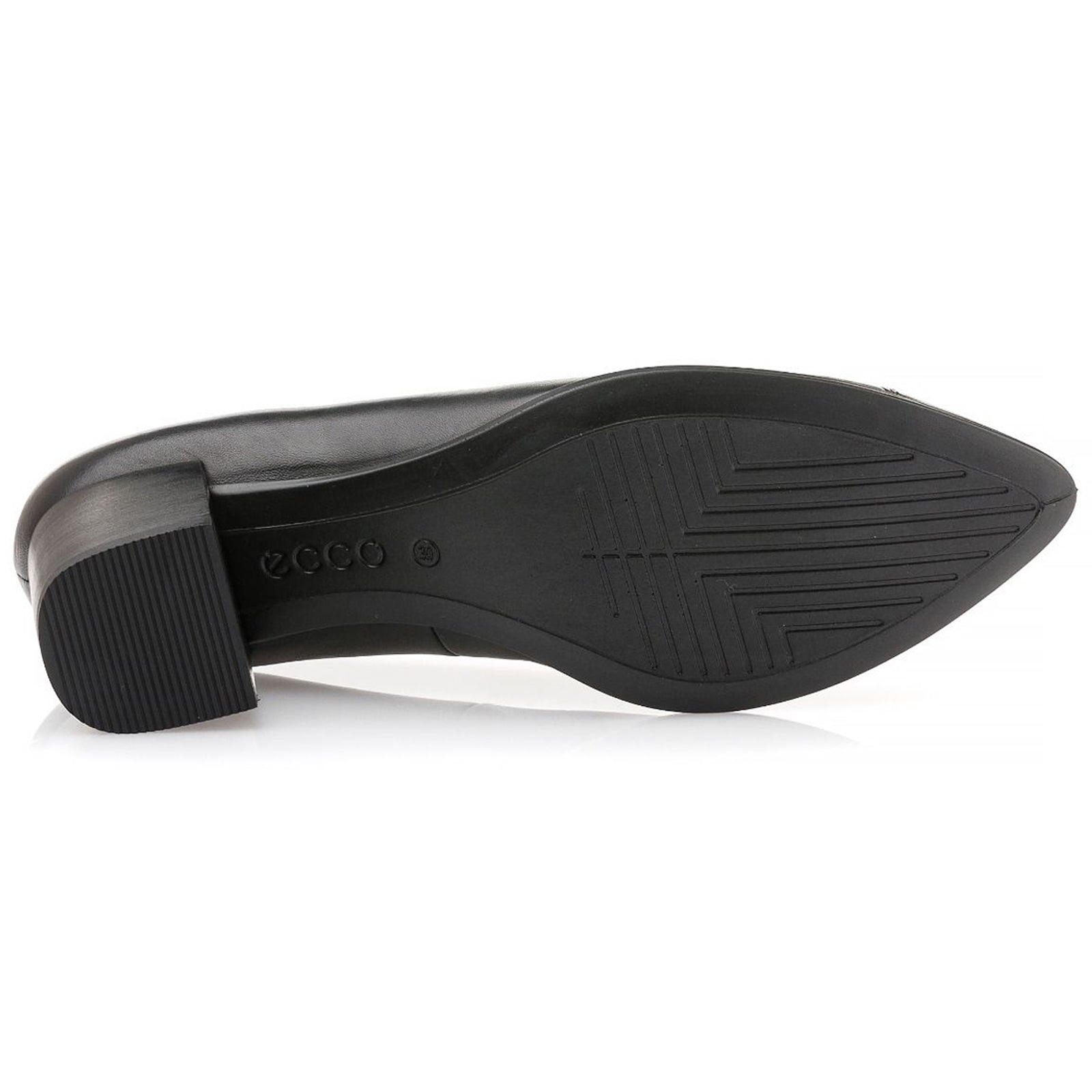 Ecco Shape 45 Pointy Block 262723 262723-01001 Leather Womens Shoes - Black - 40#color_black