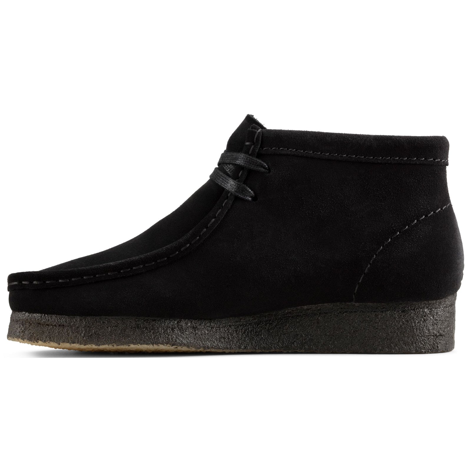 Clarks Originals Wallabee Boot Suede Womens Boots#color_black