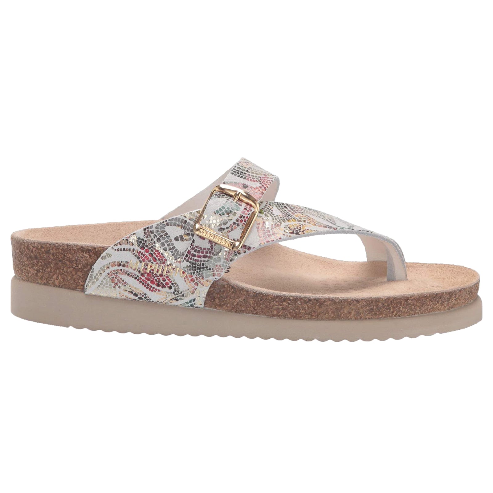 Mephisto Helen Printed Leather Womens Sandals#color_Multicoloured Pompei