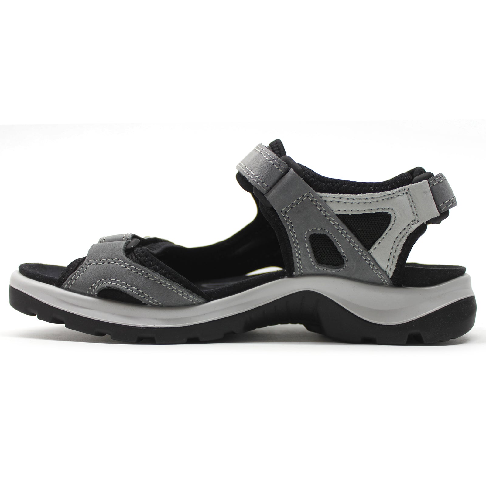 Ecco Offroad 069563 Leather Textile Womens Sandals#color_titanium