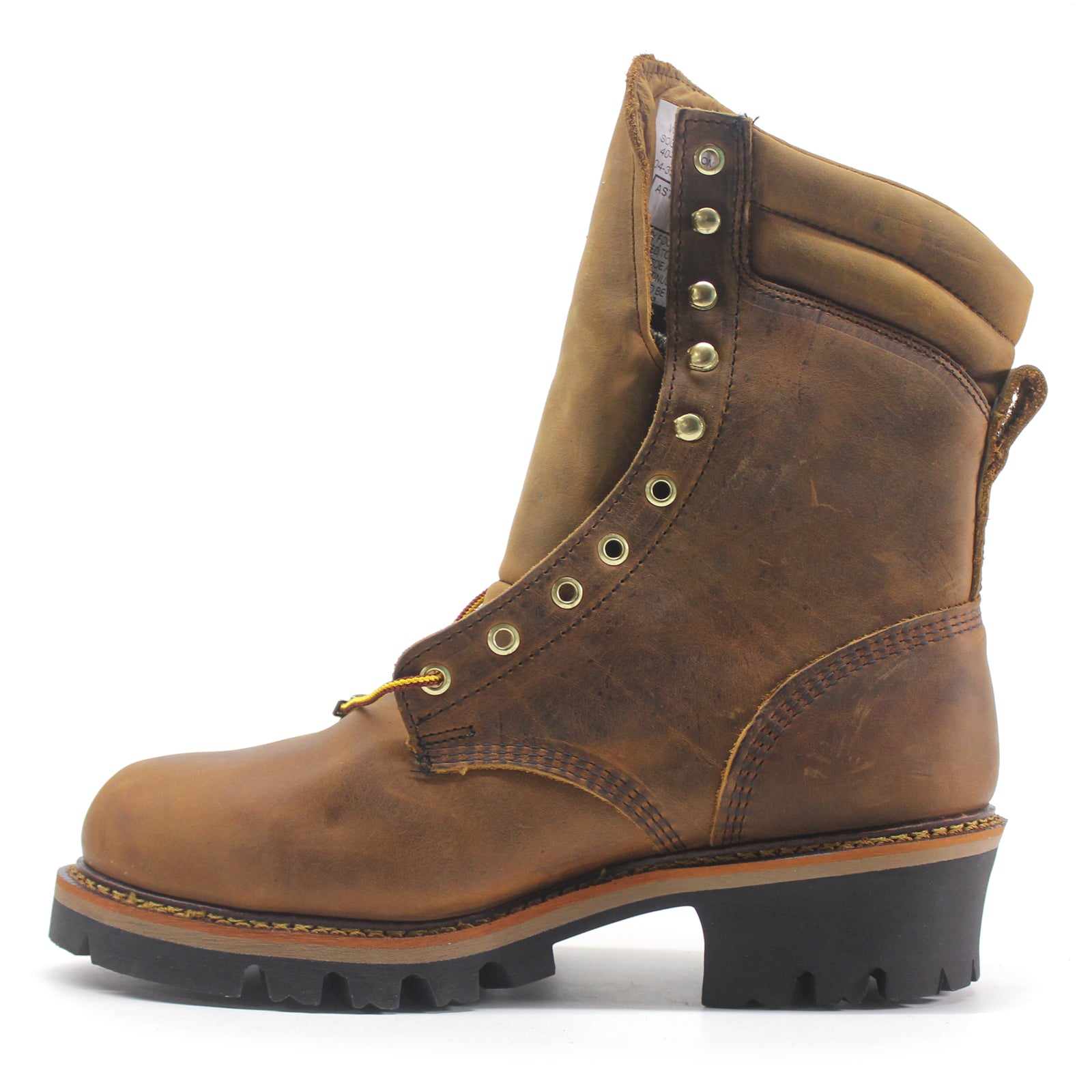 Thorogood 9" Logger Leather Mens Boots#color_trail crazyhorse