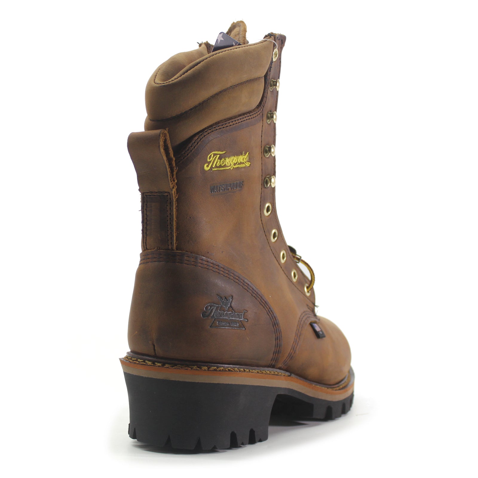Thorogood 9" Logger Leather Mens Boots#color_trail crazyhorse