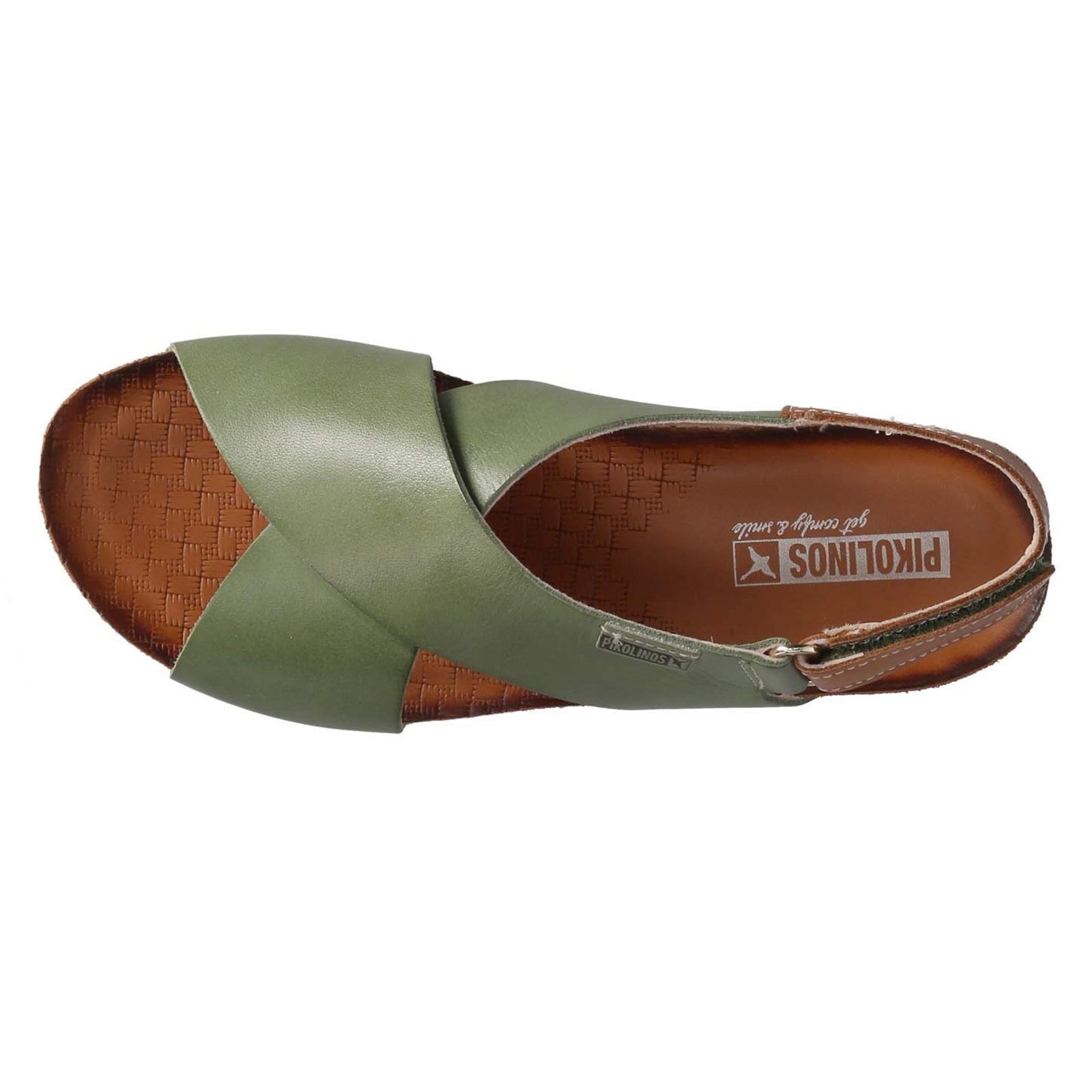 Pikolinos Mahon W9E-0912 Leather Womens Sandals - Mint Green - 40#color_mint green