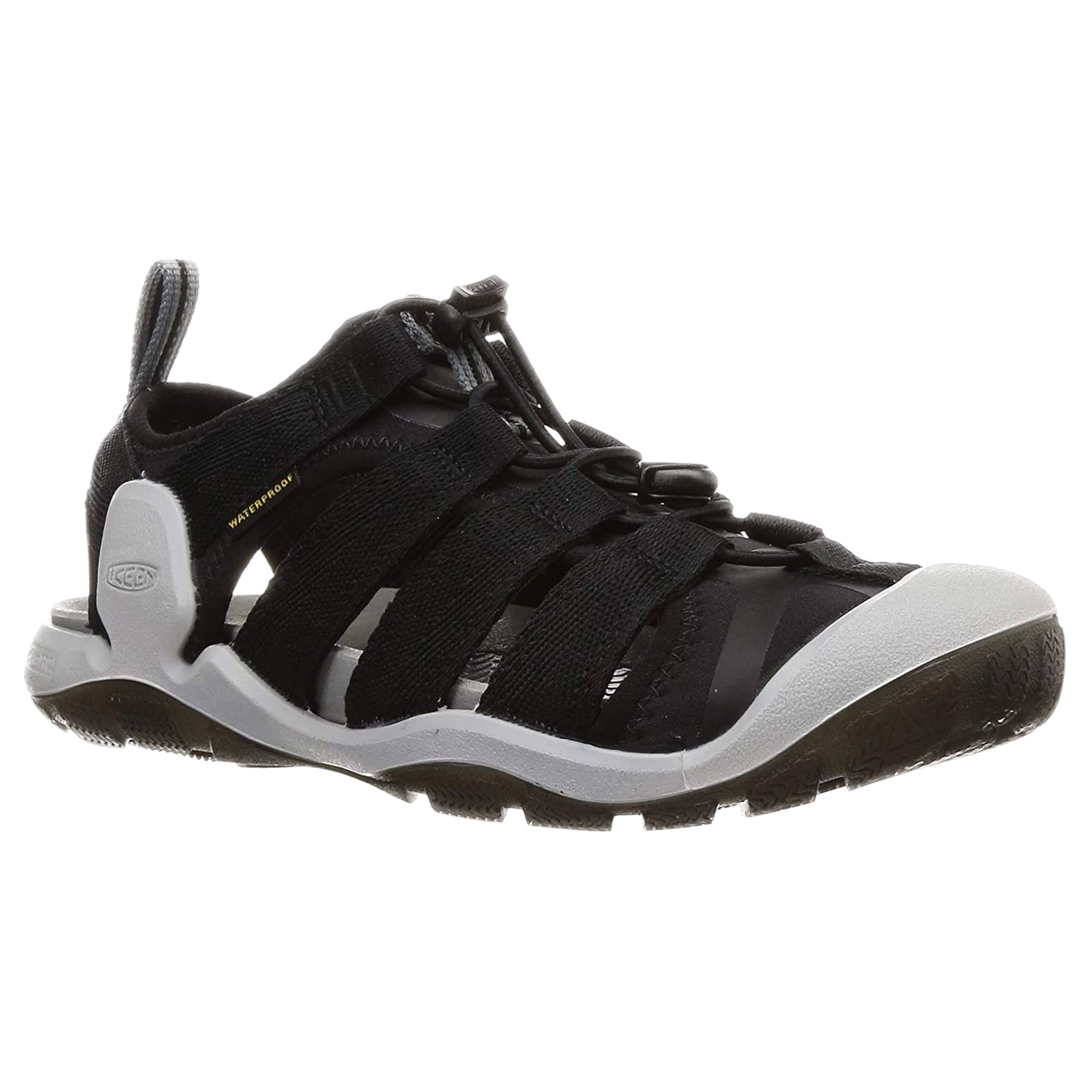 Keen Clearwater II CNX Textile Mens Sandals#color_black keen yellow