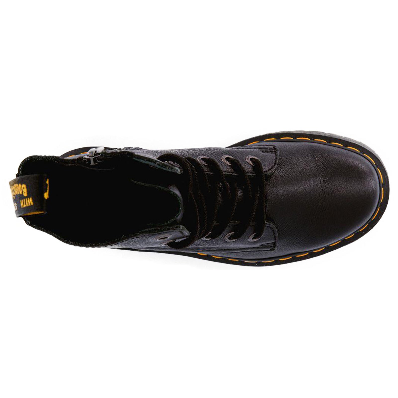 Dr. Martens Jadon III 26378001 Pisa Leather Unisex Boots - Black - 5#color_black