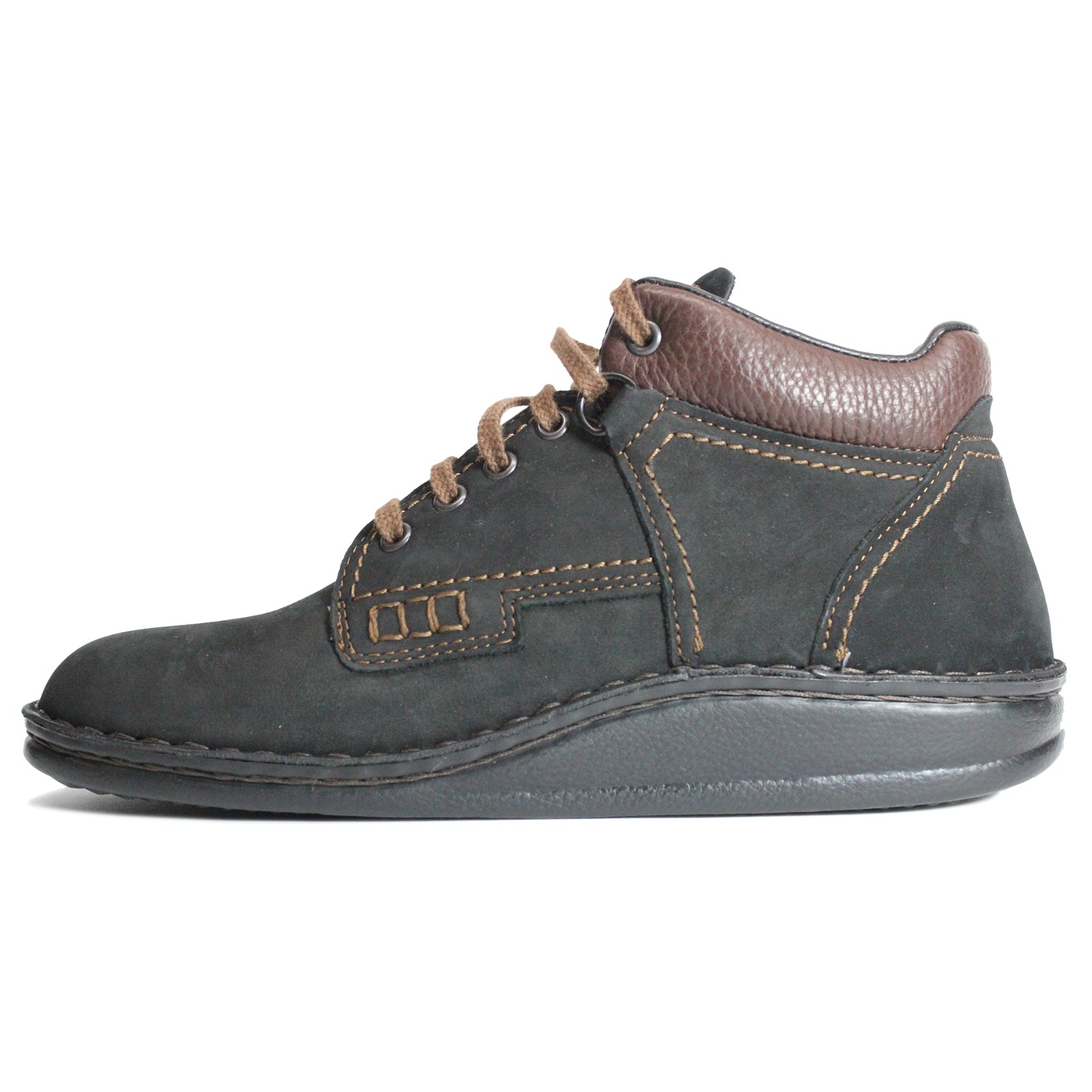 Finn Comfort Linz Nubuck Unisex Boots#color_black brown
