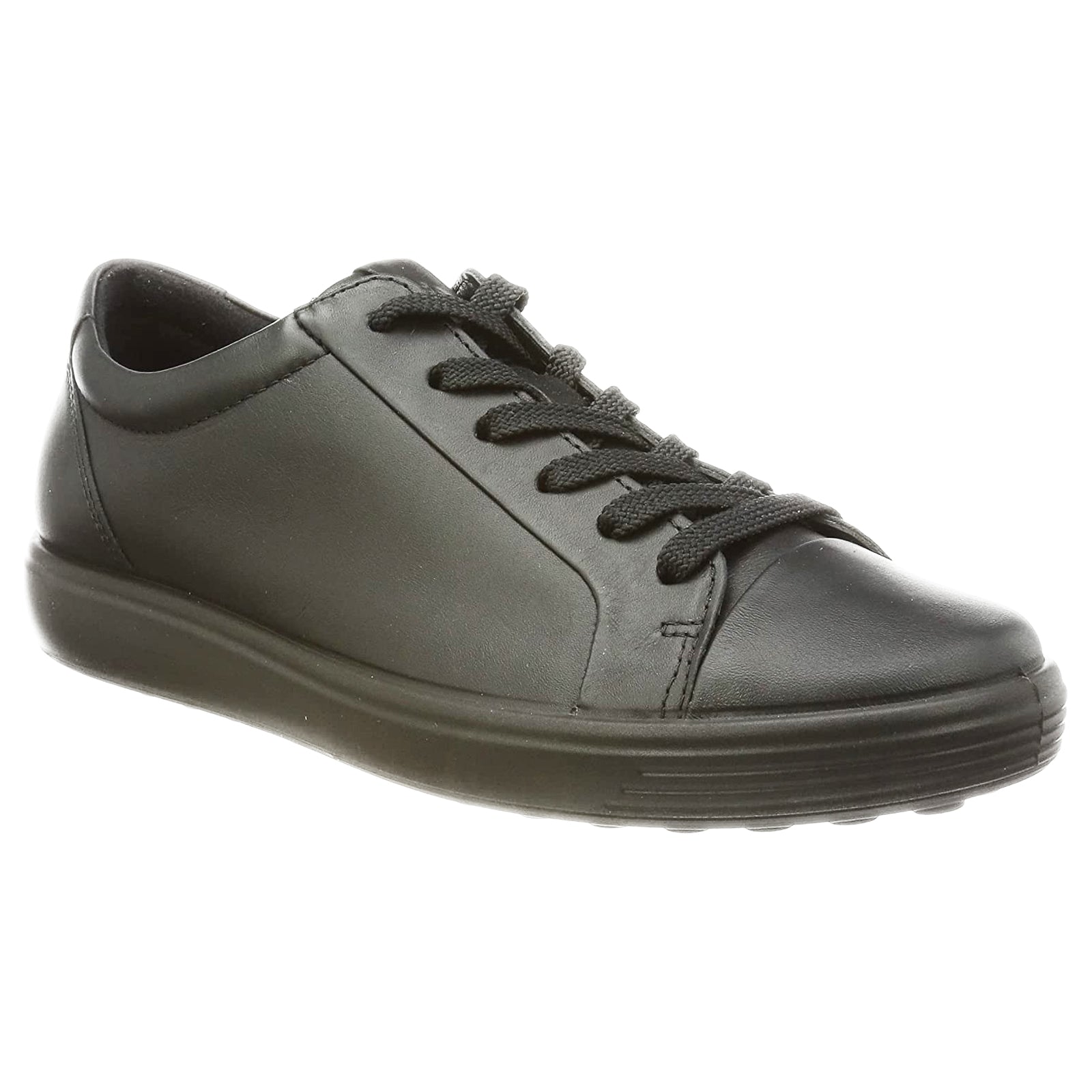 Ecco Soft 7 470303 470303-51052 Leather Womens Trainers - Black - 38#color_black