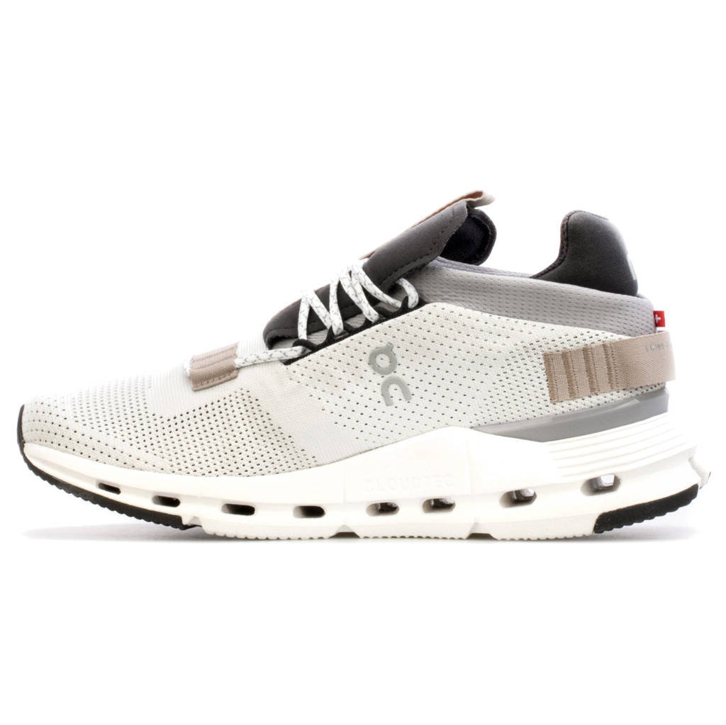 On Cloudnova Textile Women's Running Shoes#color_white sand