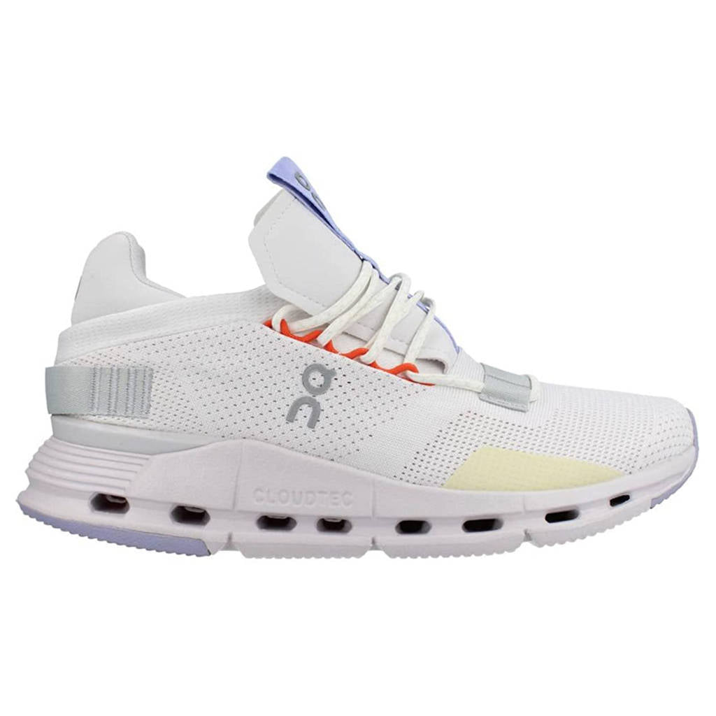 On Running Cloudnova Textile Synthetic Womens Trainers#color_white glacier