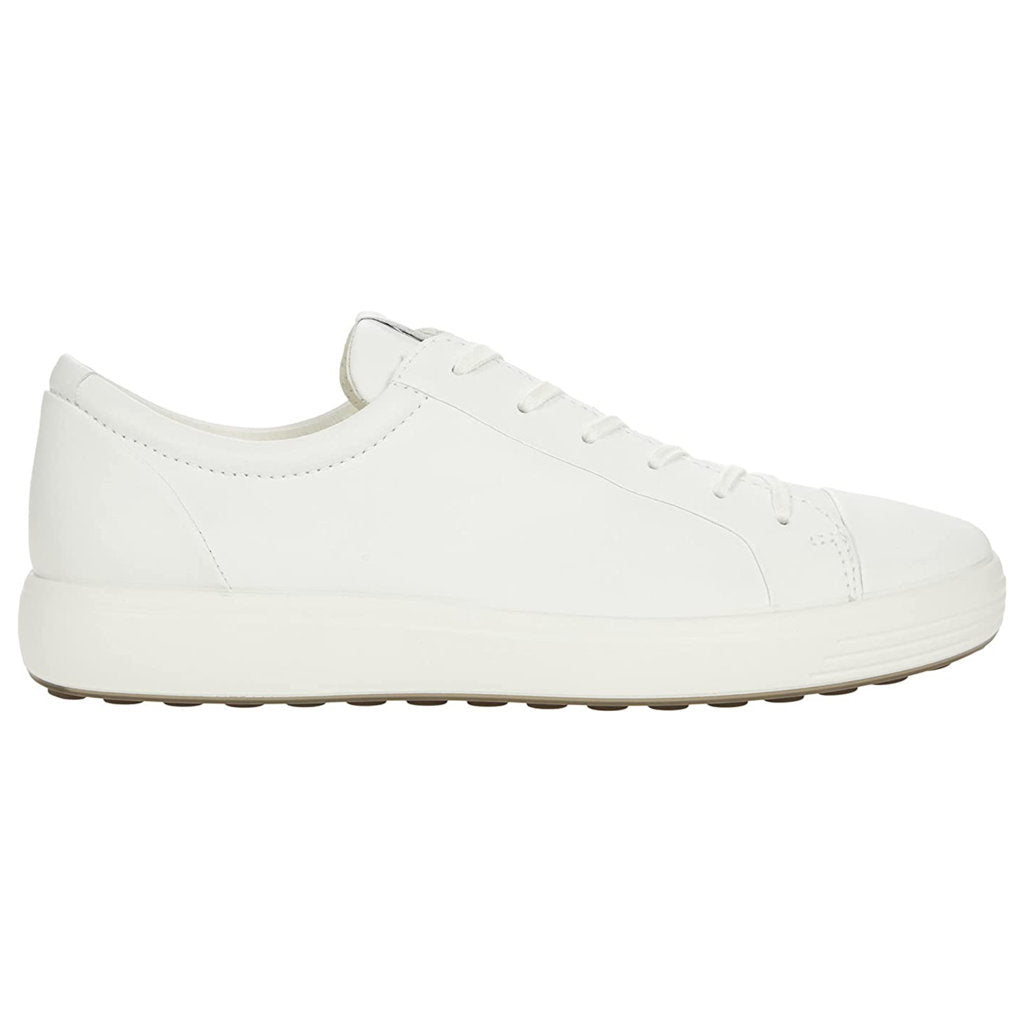 Ecco Soft 7 470364 Leather Mens Trainers#color_white