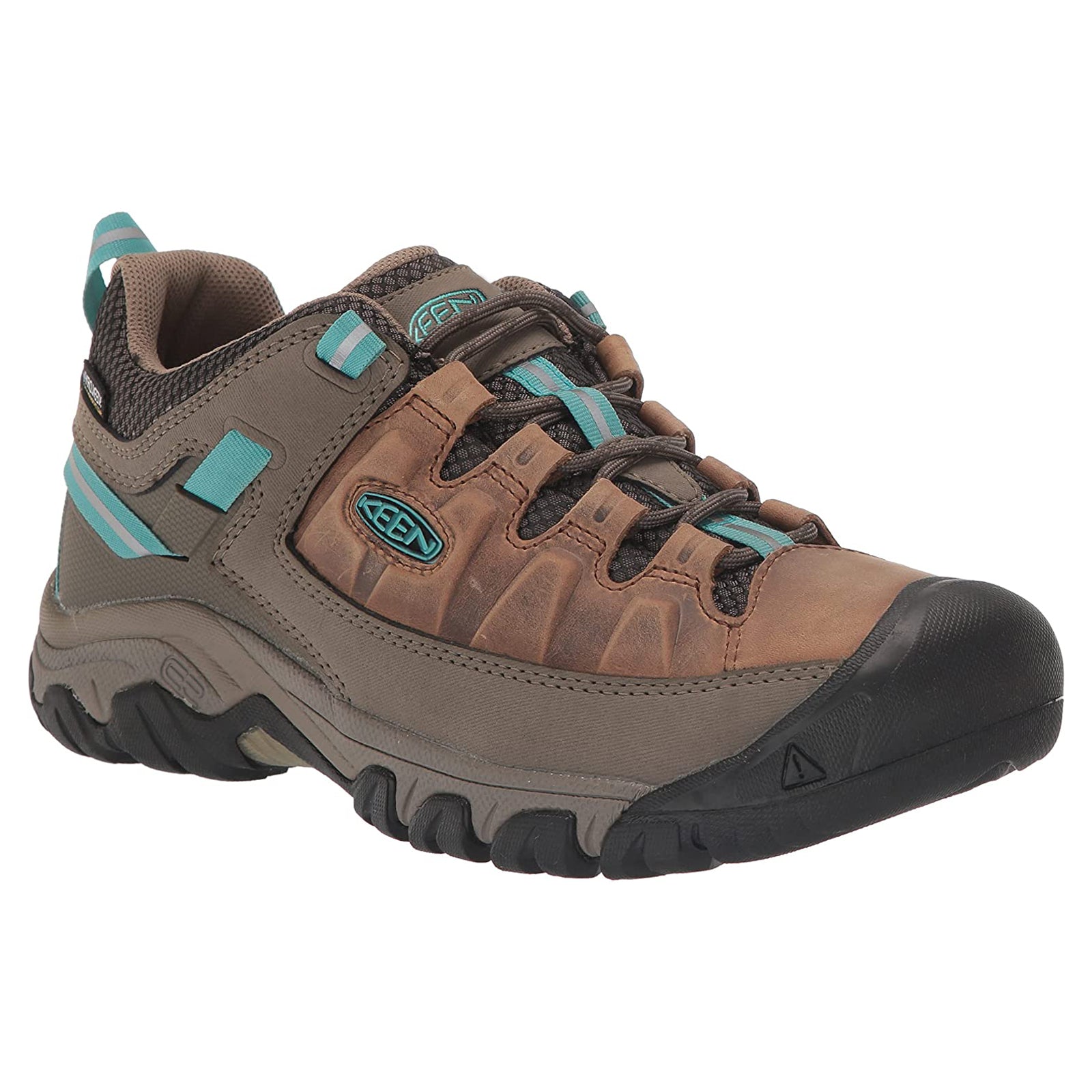 Keen Targhee III Leather Textile Womens Shoes#color_toasted coconut porcelain
