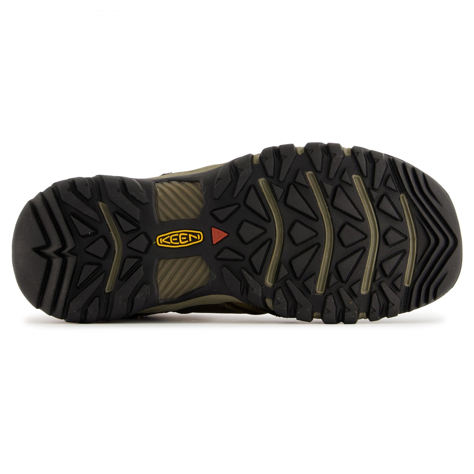 Keen Ridge Flex Mid Leather Textile Mens Boots#color_coffee bean keen yellow