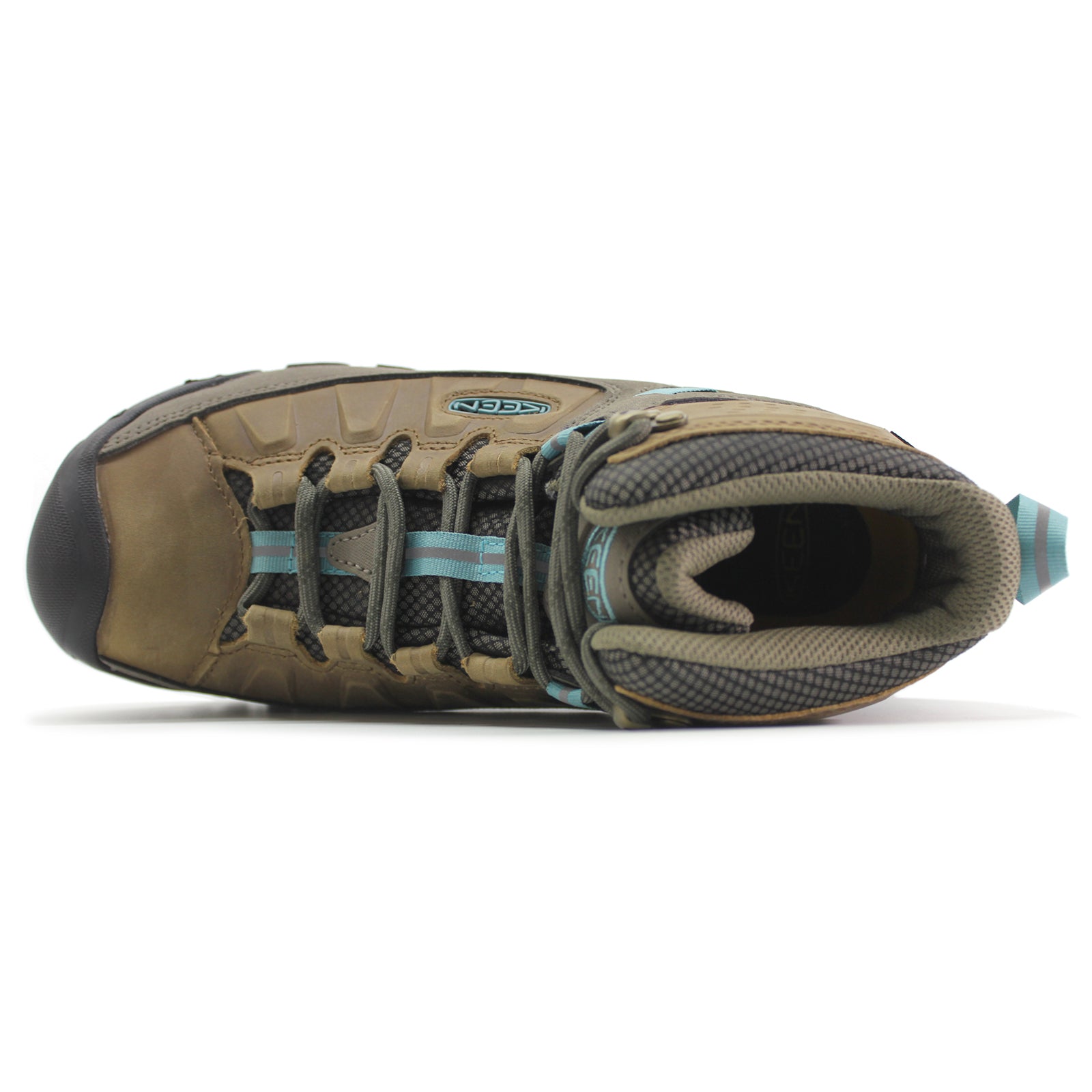 Keen Targhee III Mid Leather Textile Womens Boots#color_toasted coconut porcelain