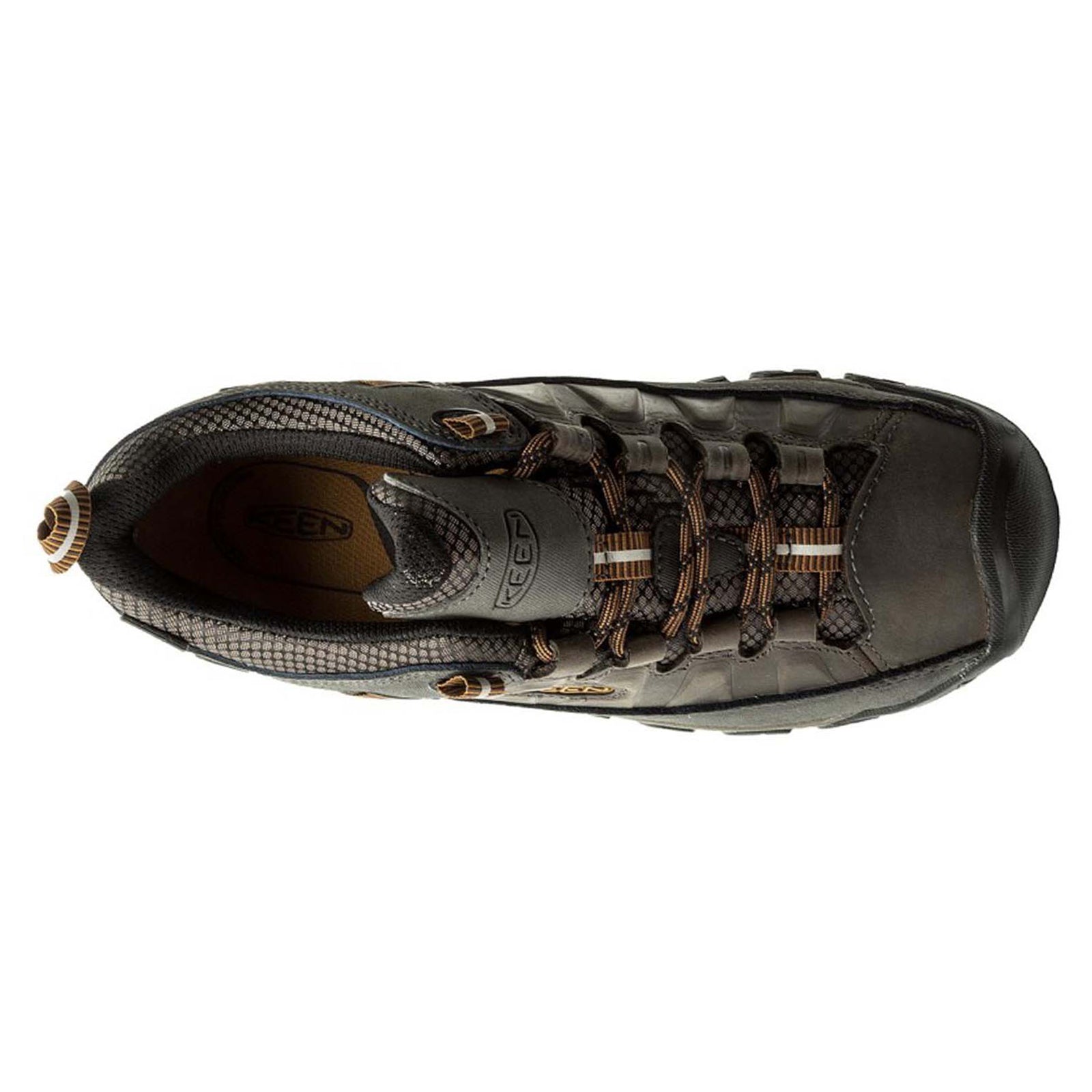 Keen Targhee III WP Leather Textile Mens Shoes#color_black olive golden brown