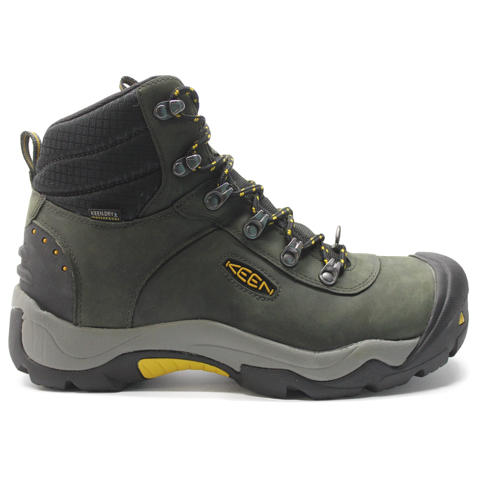 Keen Revel III Leather Textile Mens Boots#color_magnet tawny olive