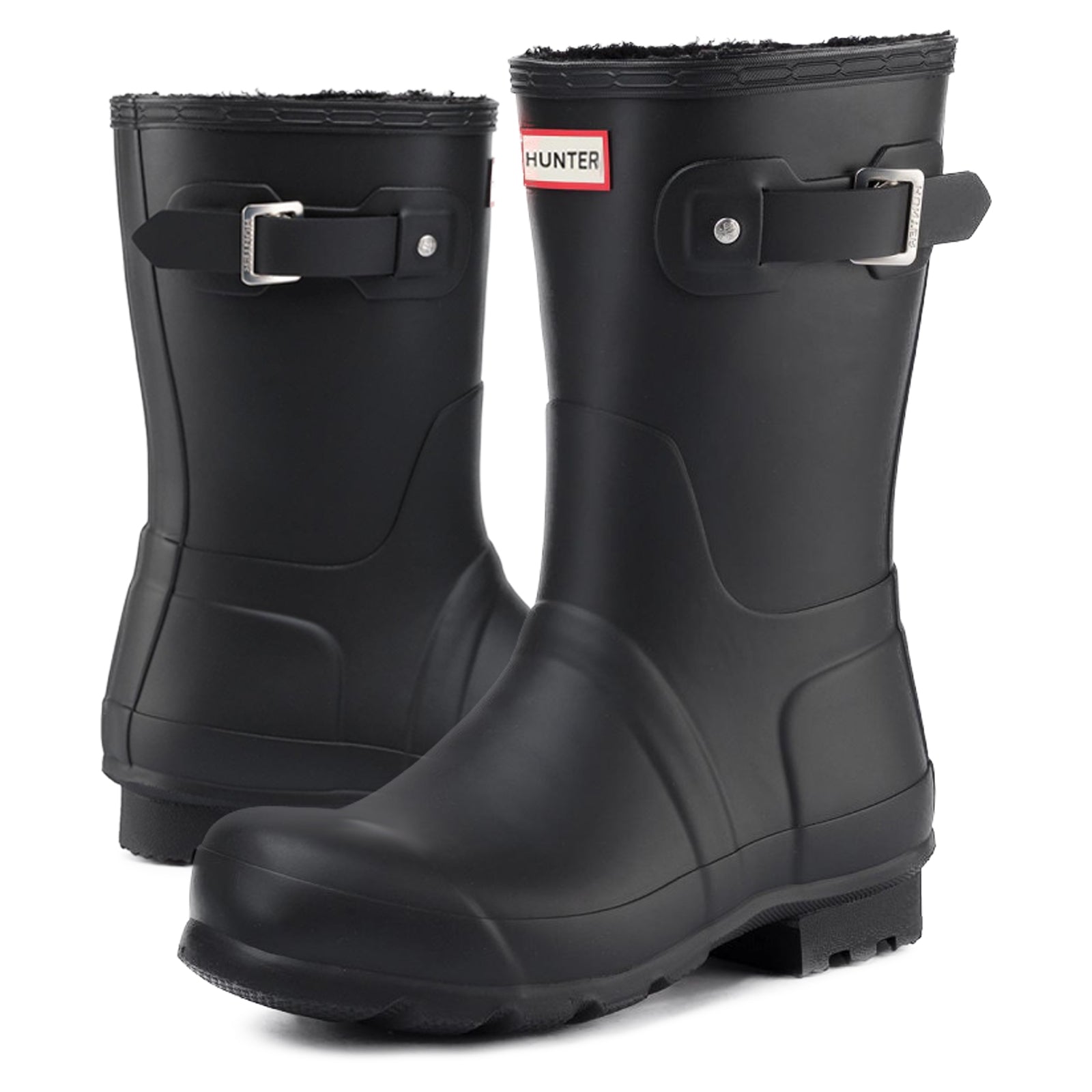 Hunter Original Insulated Short MFS9097RMA-BLK Rubber Mens Boots - Black - 40-41#color_black