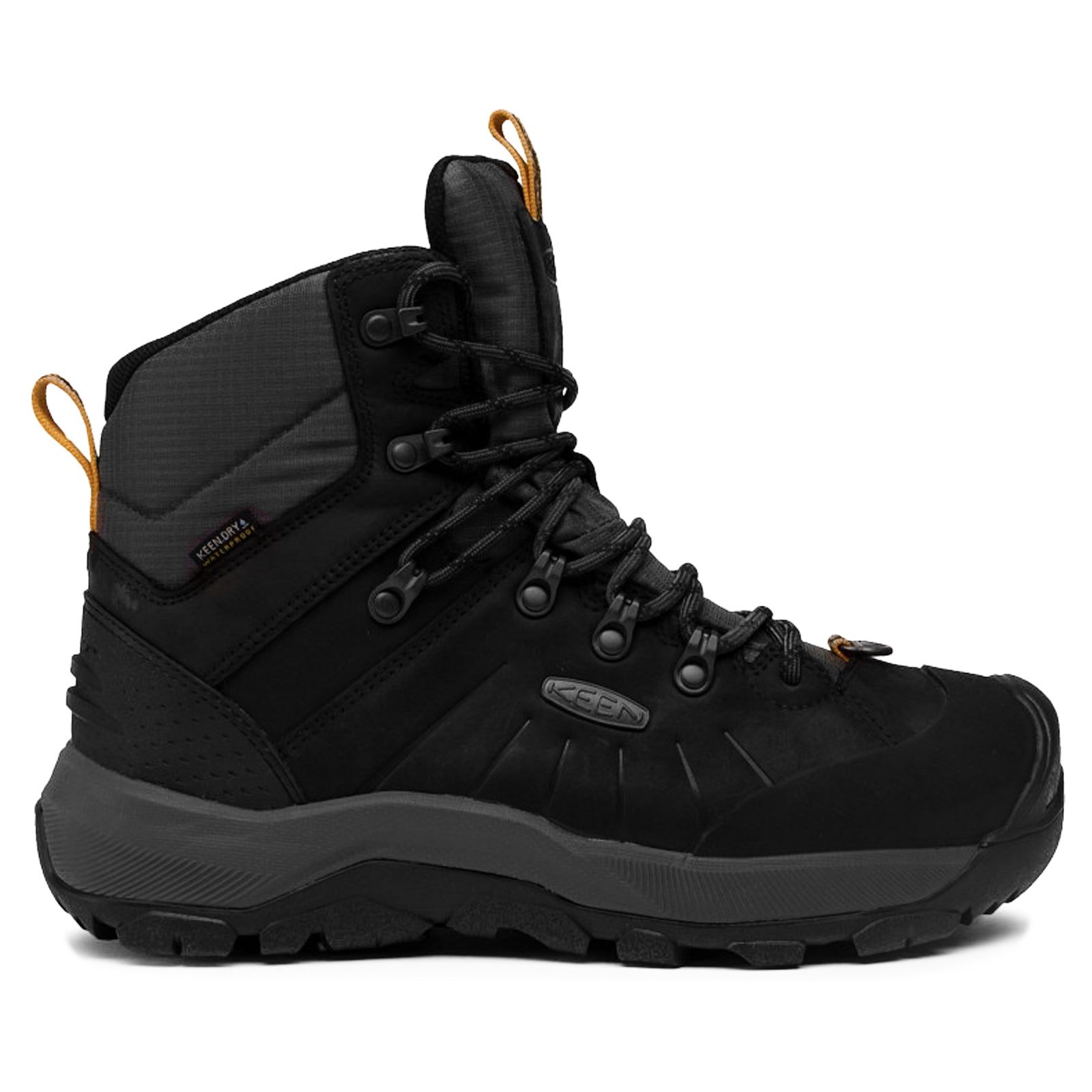 Keen Revel IV Mid Polar 1023618 Leather Textile Mens Boots - Black Magnet - 44#color_black magnet