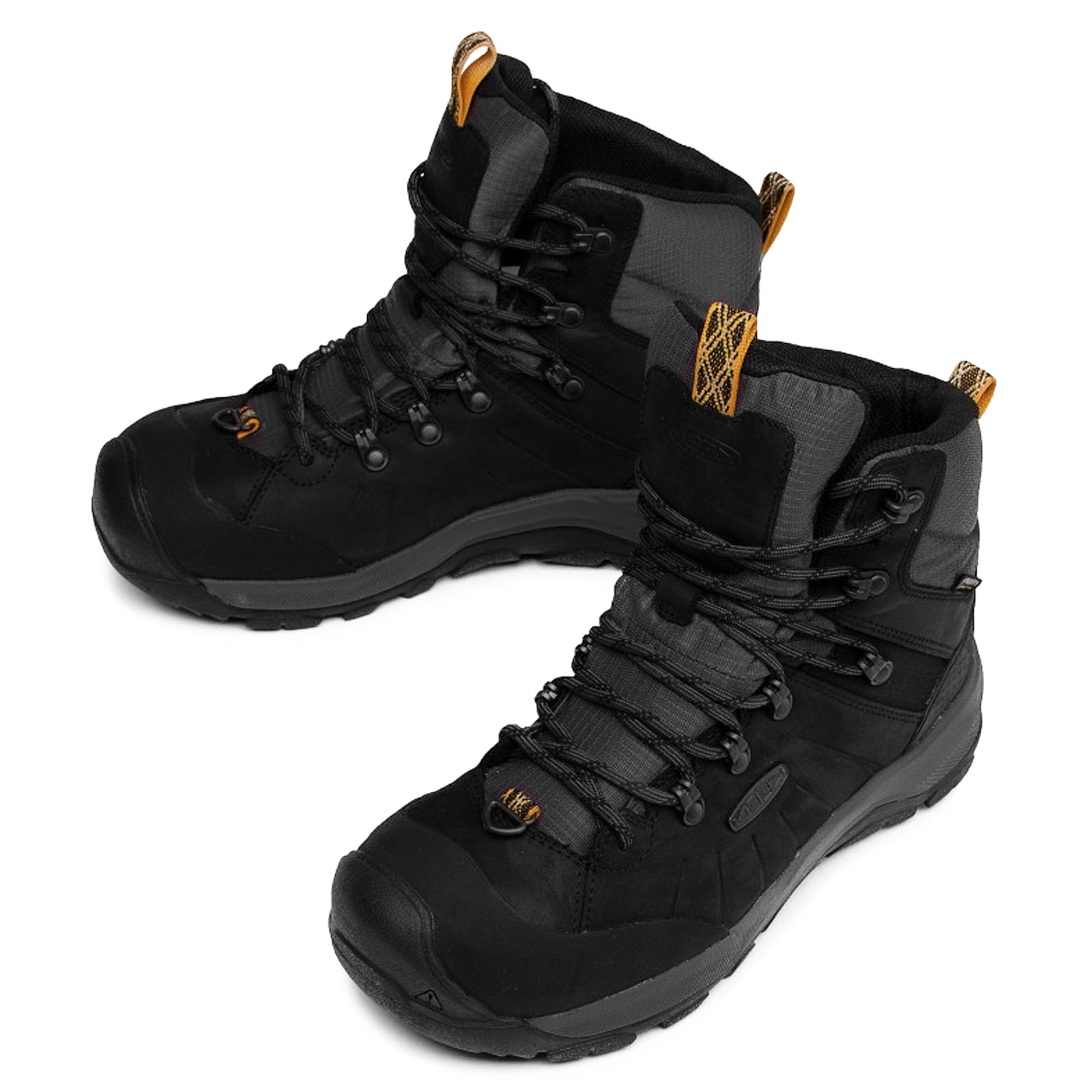 Keen Revel IV Mid Polar 1023618 Leather Textile Mens Boots - Black Magnet - 44#color_black magnet