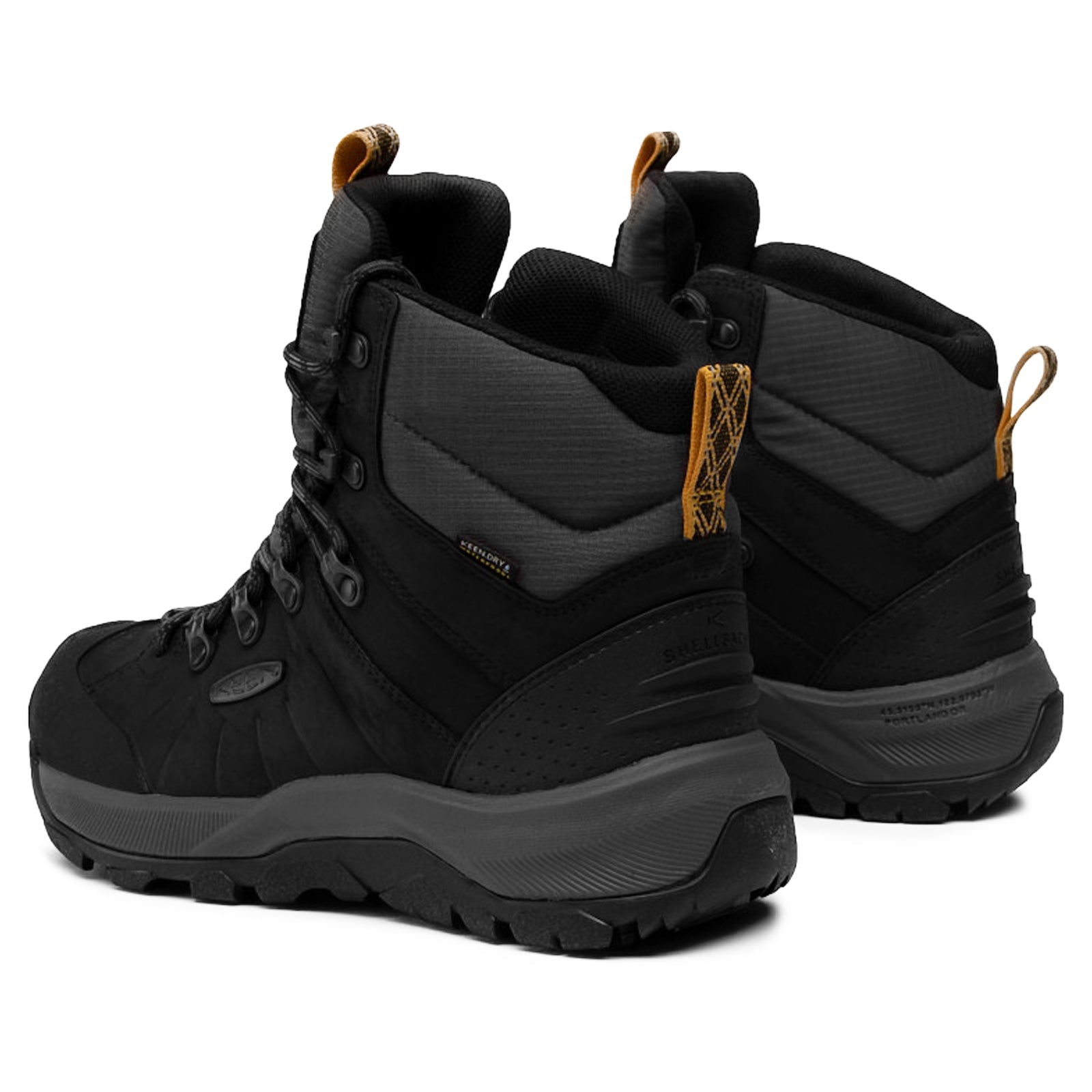 Keen Revel IV Mid Polar 1023618 Leather Textile Mens Boots - Black Magnet - 44#color_black magnet