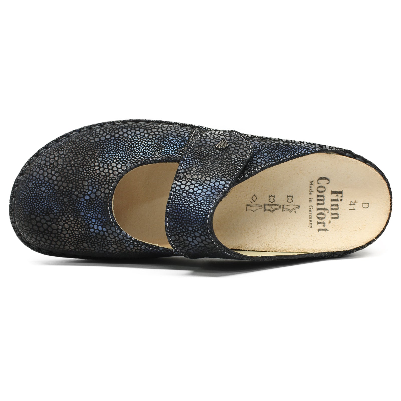 Finn Comfort Stanford Leather Synthetic Womens Sandals#color_azur