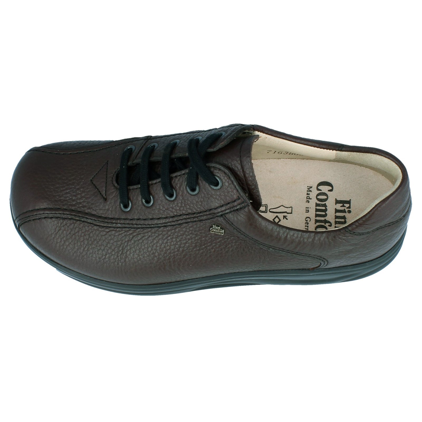 Finn Comfort Watford Leather Mens Shoes#color_teak