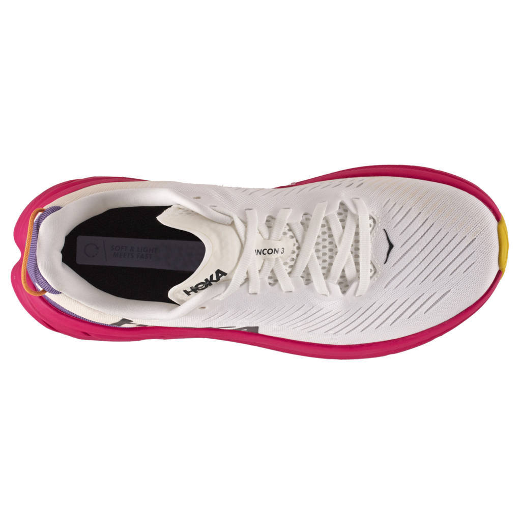 Hoka Rincon 3 Mesh Women's Running Shoes#color_blanc de blanc eggnog