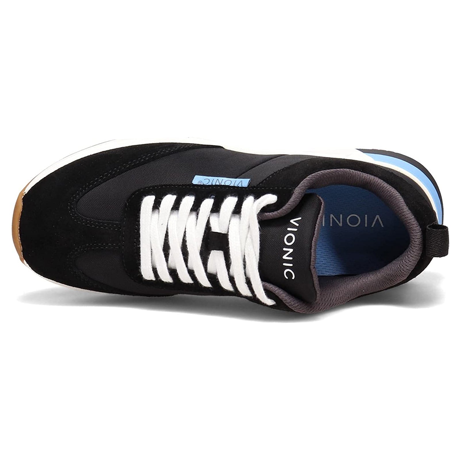 Vionic Curran Breilyn Suede Textile Womens Trainers#color_black