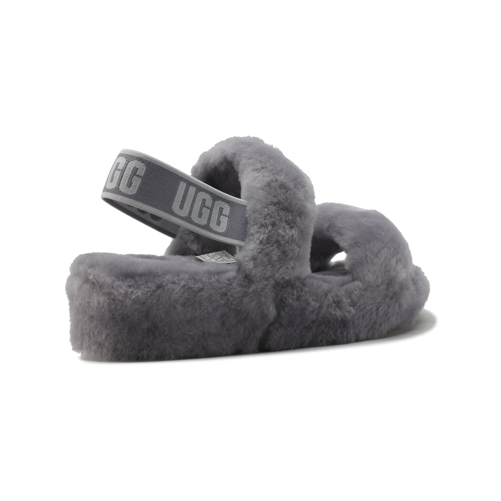 UGG Oh Yeah Fluff Sheepskin Women's Slide Sandals#color_soft amethyst