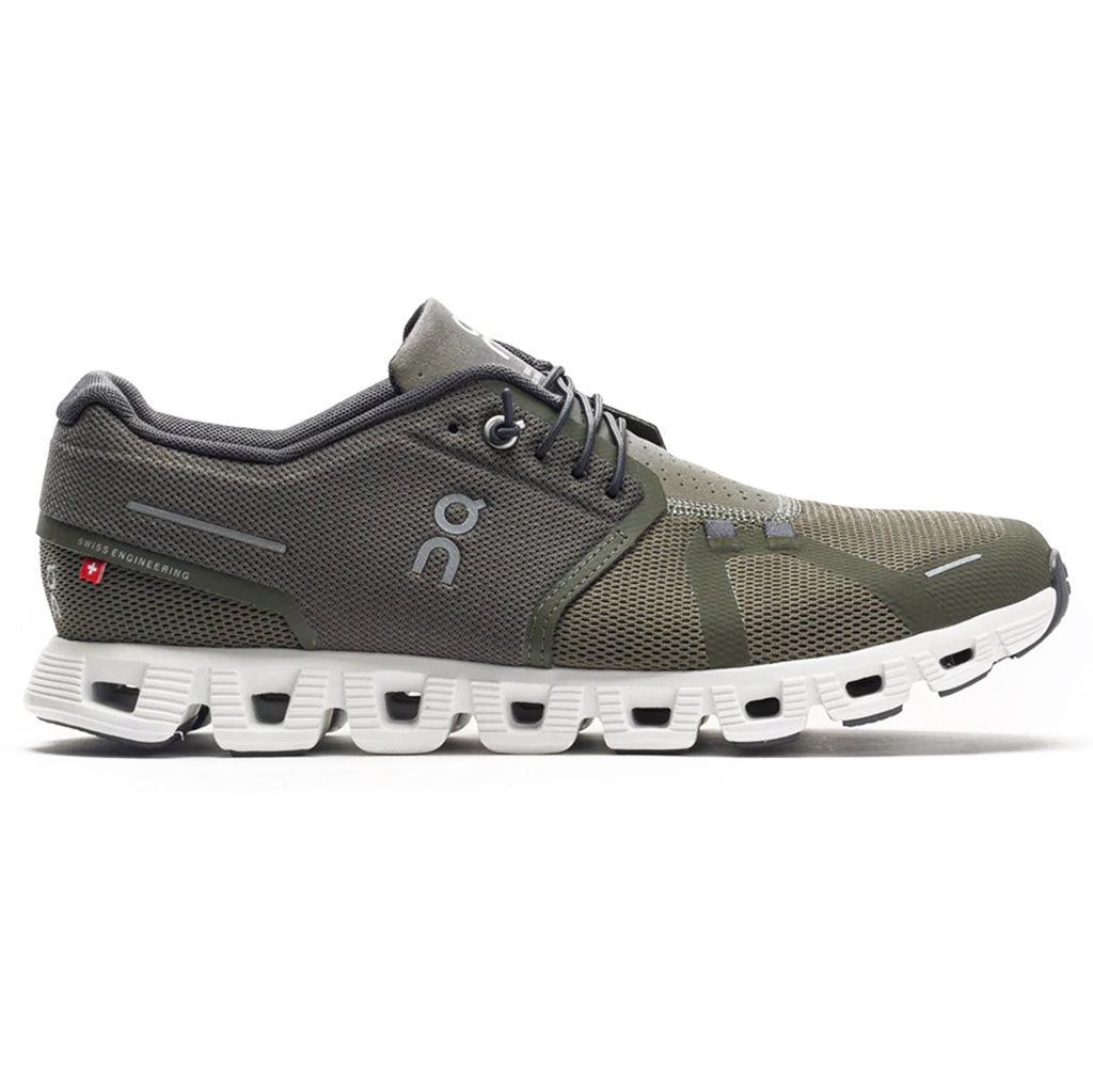 On Cloud 5 Textile Men's Running Shoes#color_olive white
