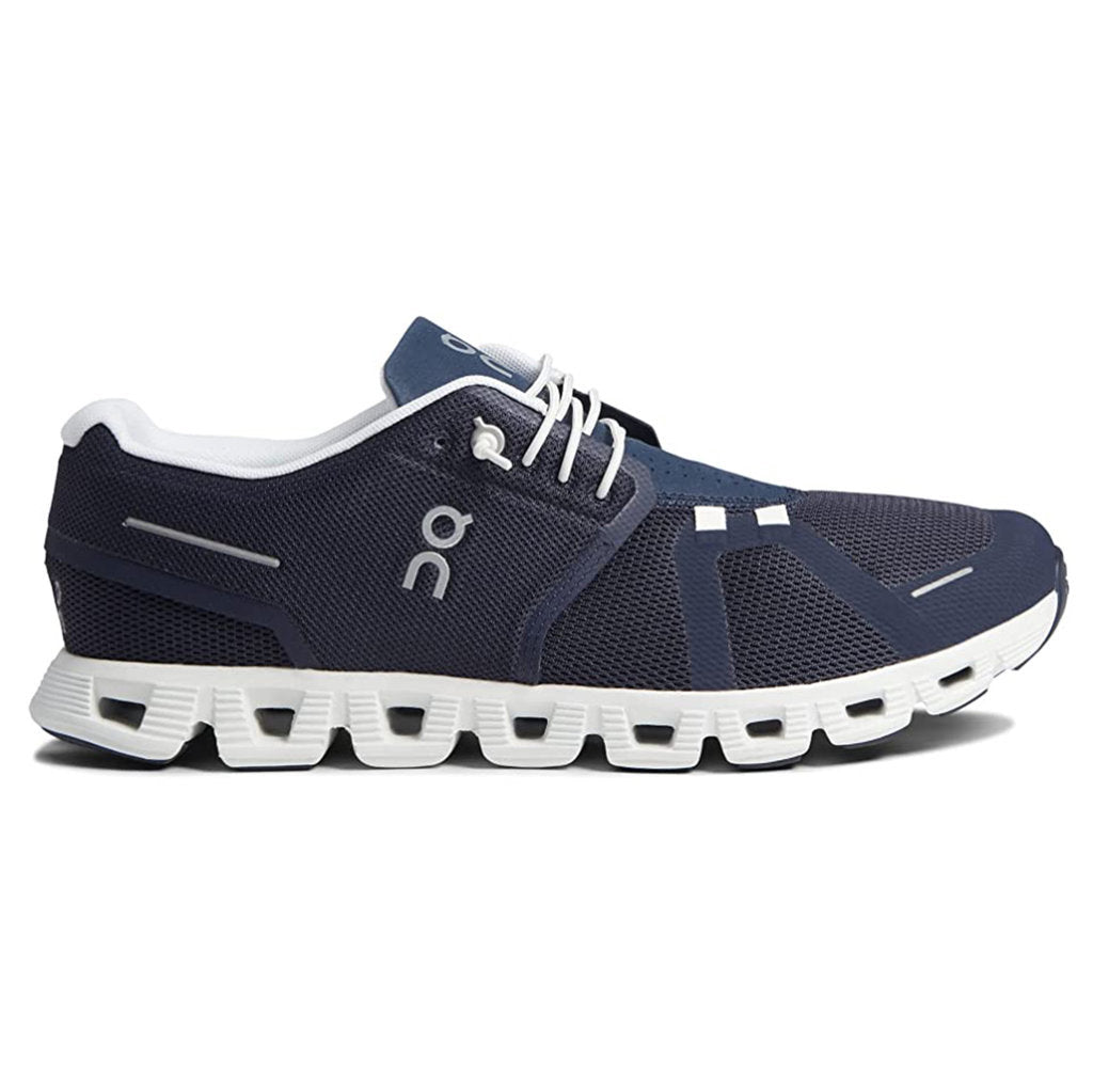 On Cloud 5 Textile Men's Running Shoes#color_midnight white
